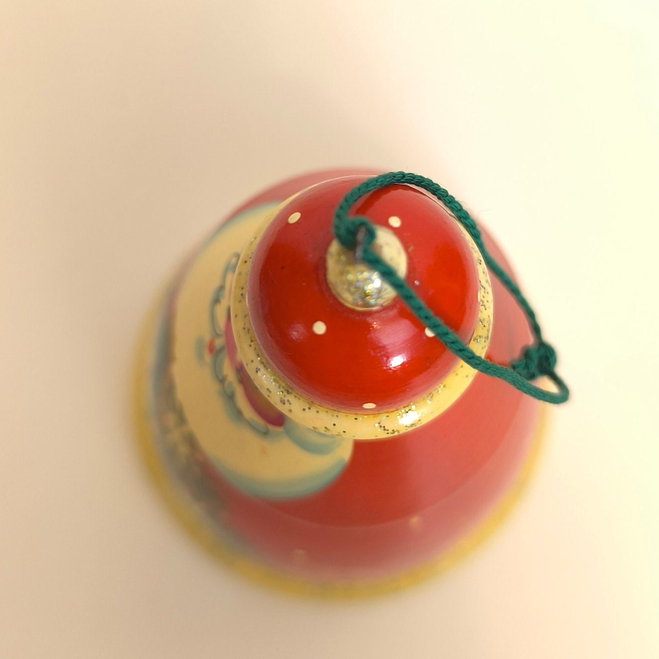 Handmade Christmas Tree Decoration, Antique Wooden Toy Santa Claus