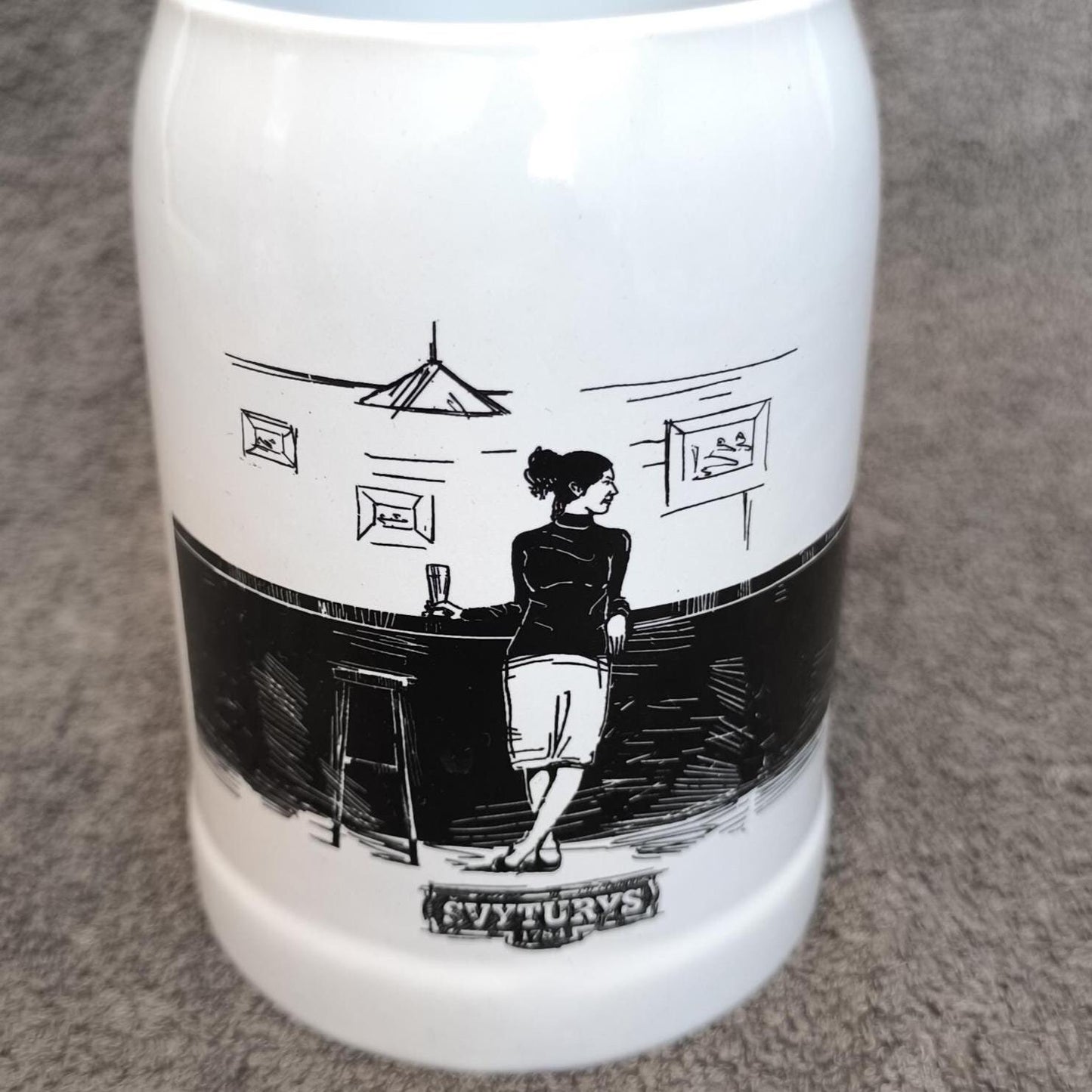 Collectible Svyturys Ceramic Beer Stein - Limited Edition Lithuania