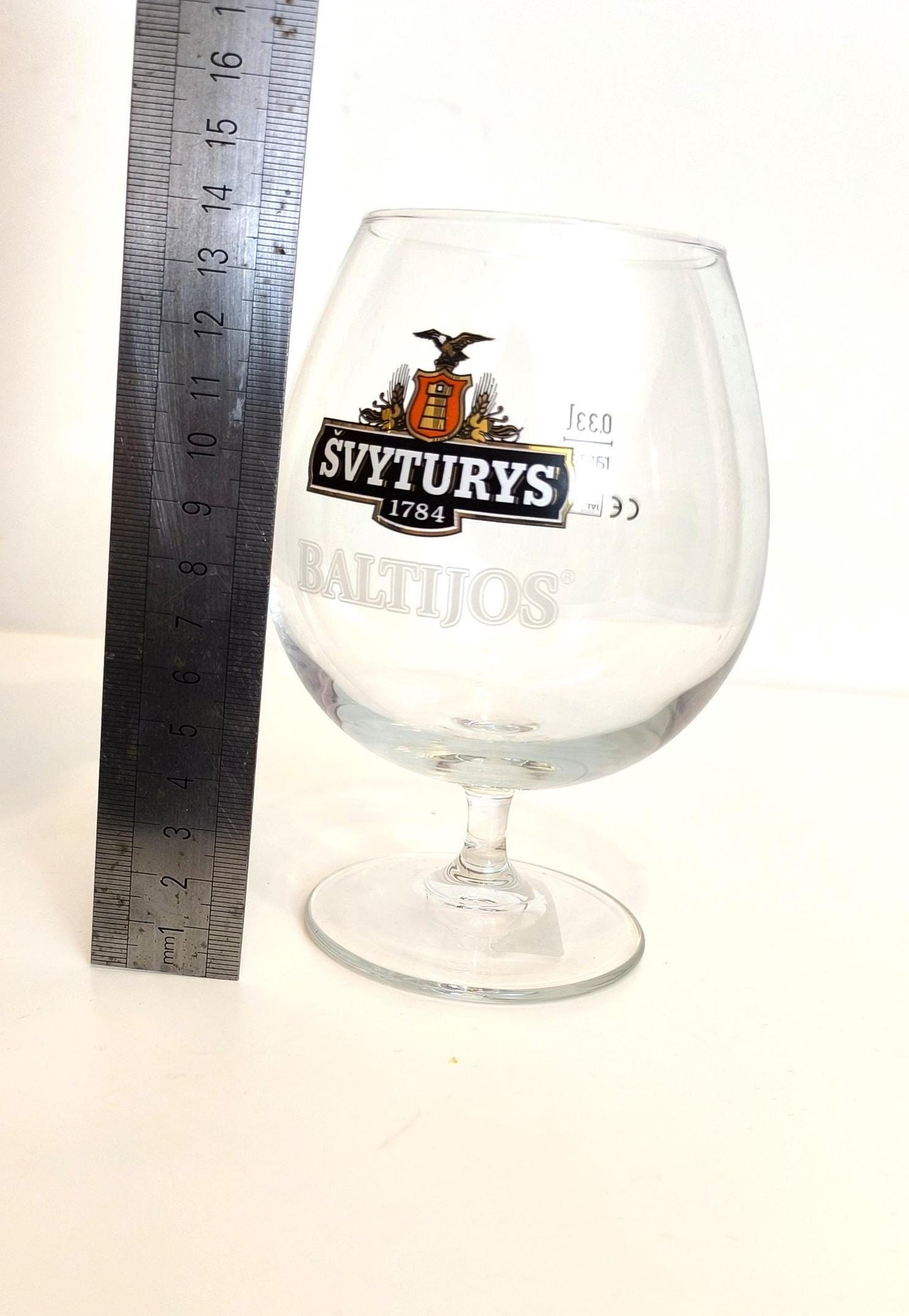 Limited Edition Svyturys Beer Glass 0.33L - Vintage Collectible Beer Mug Stein