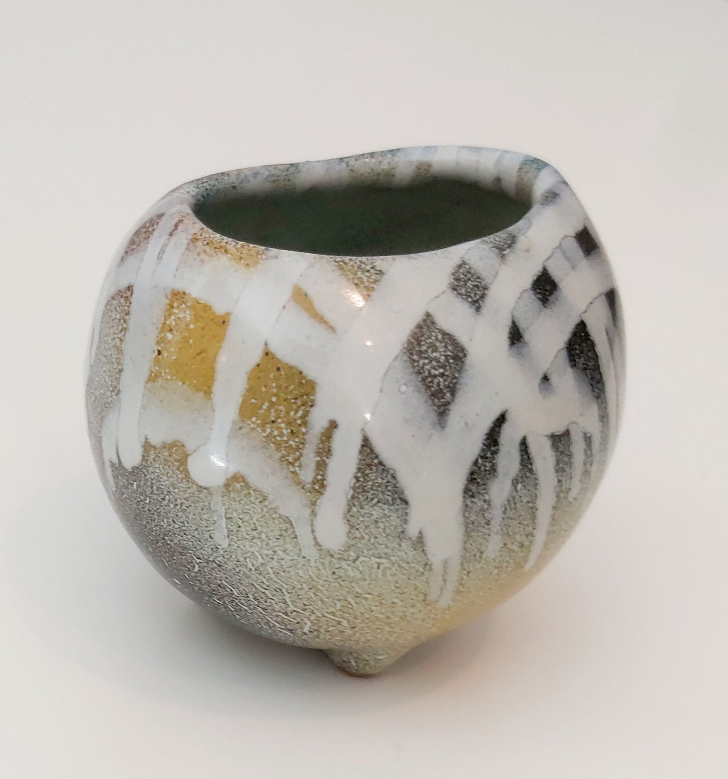 Handmade Ceramic Bud Vase: Multicolored Glazed Clay Decor