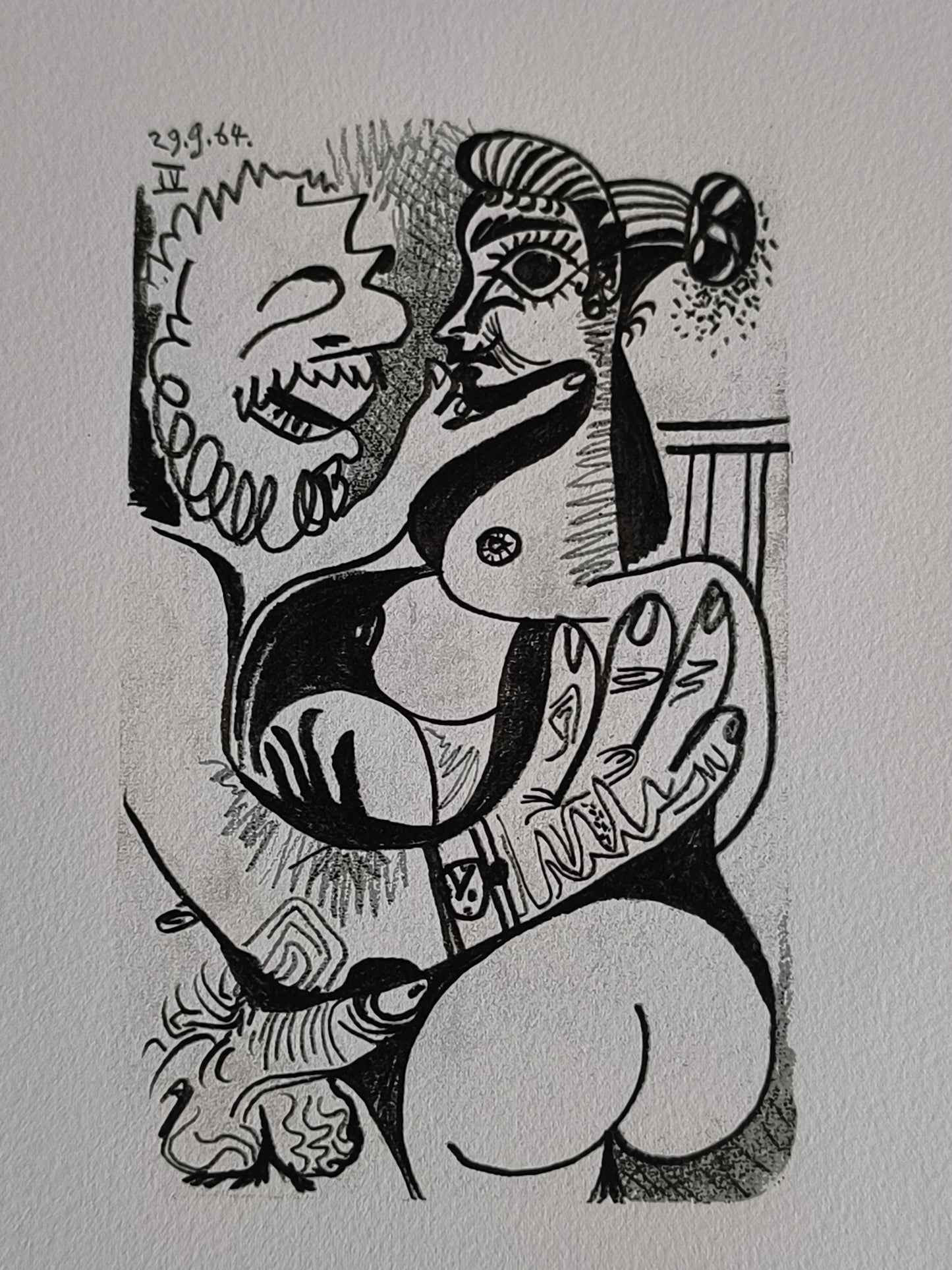 Pablo Picasso Lithograph 3 No.198/666, "Le Gout du Bonheur", Arches Paper 1964, Unframed