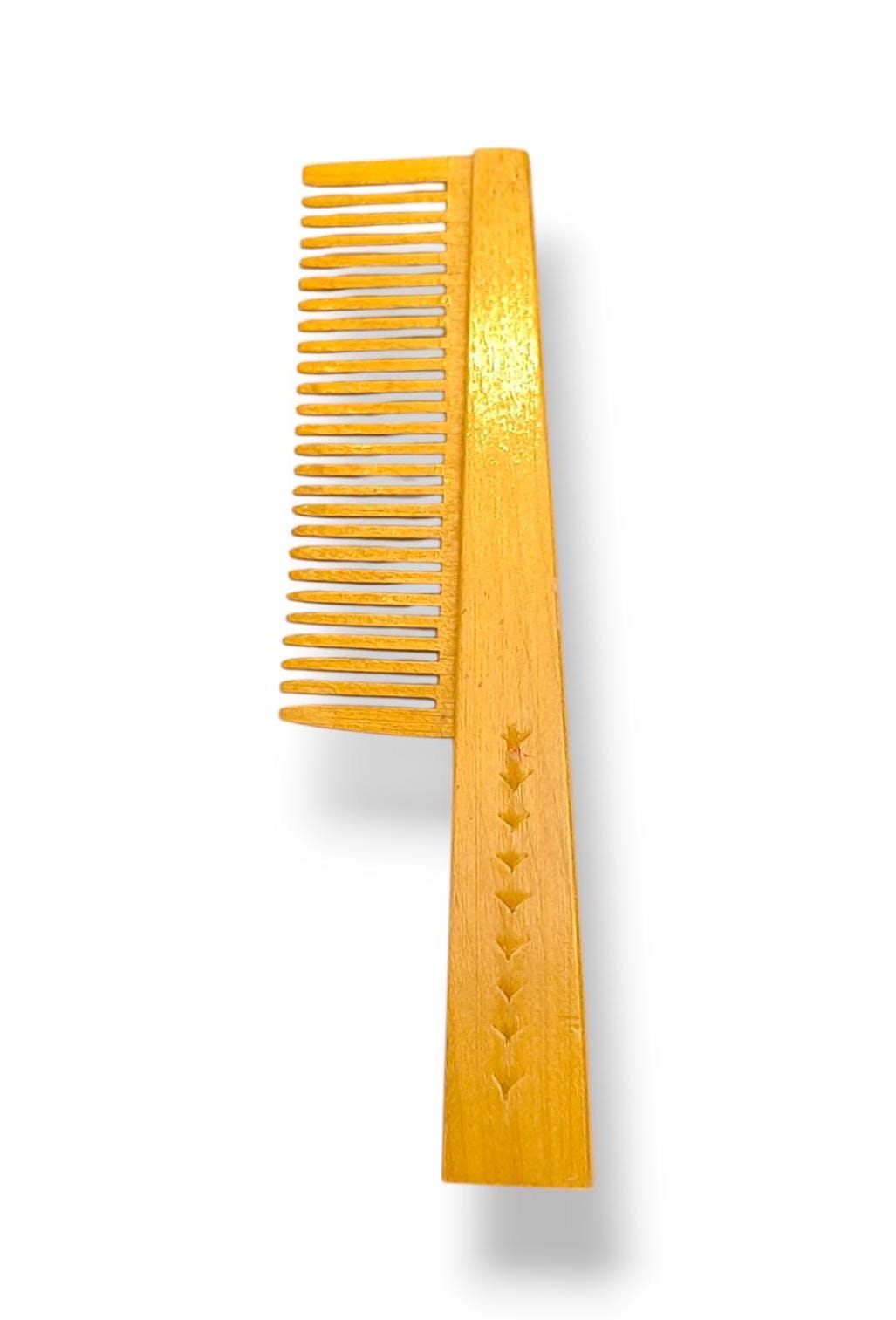 Handmade Antique Wooden Comb, Lithuania 1970s