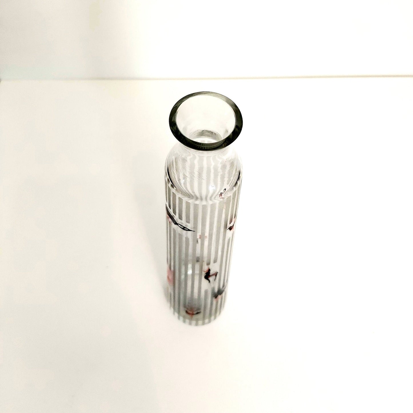 Patterned Glass Vase: Scandinavian Clear Vase