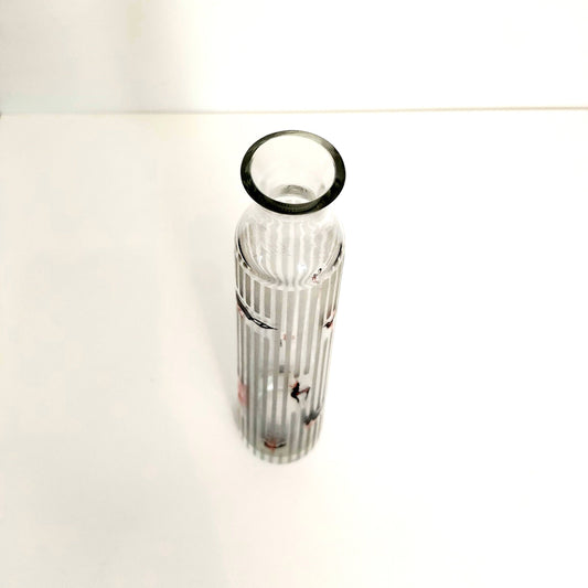 Patterned Glass Vase: Scandinavian Clear Vase