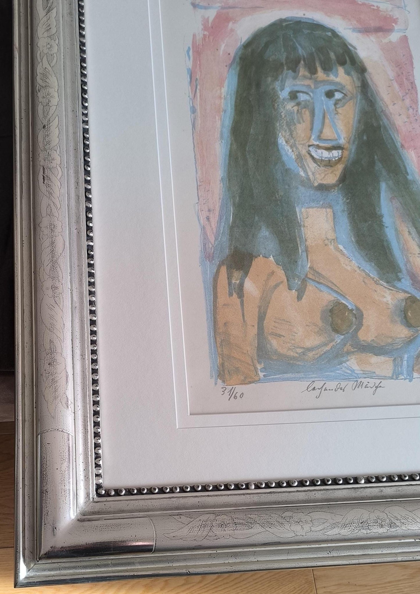 Otto Dix Signed Lithograph "Lachendes Mädchen", 1964, Framed, 31/60