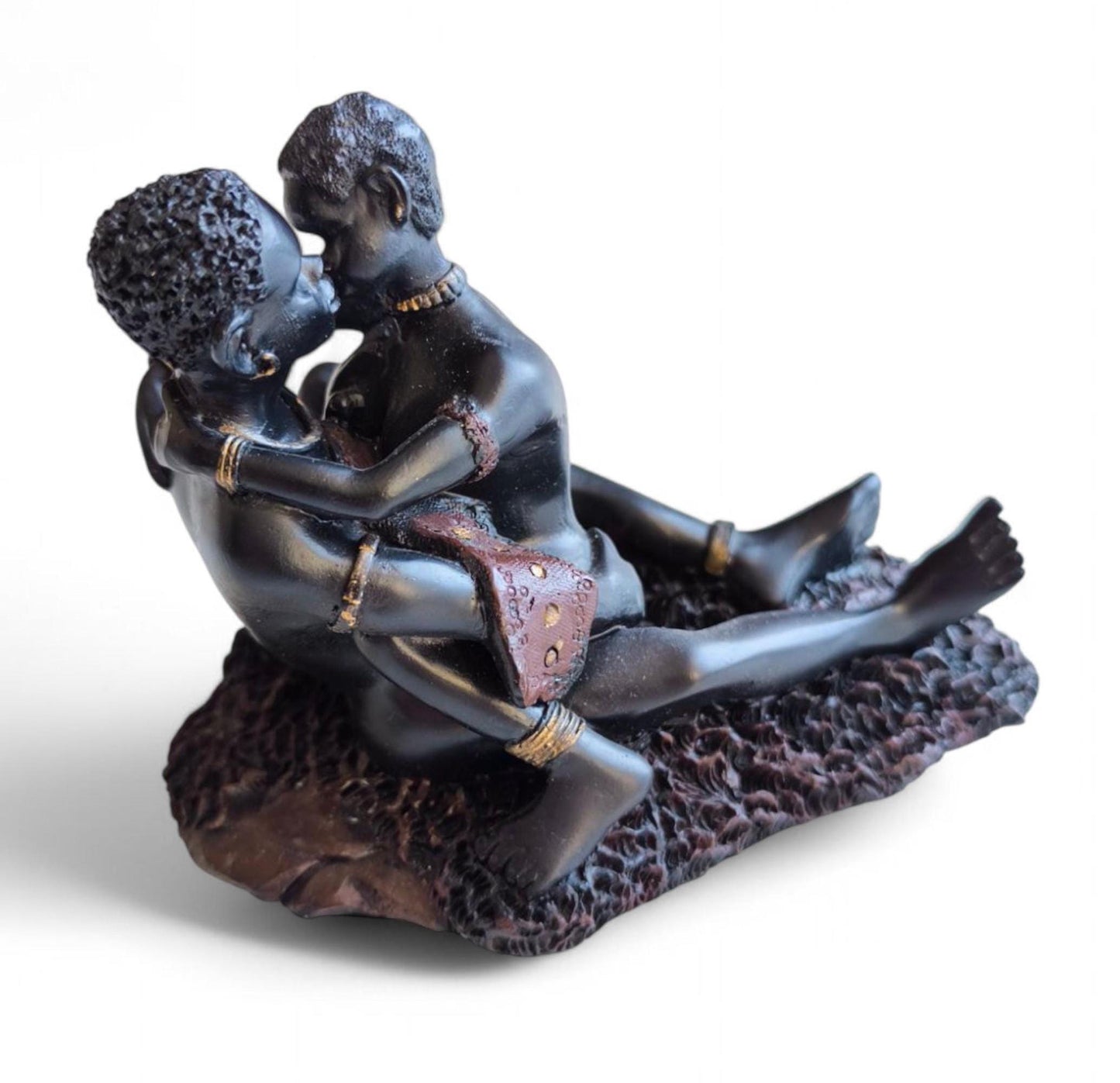 Collectible Erotic Sculpture, African Couple, 1980s Home Decor