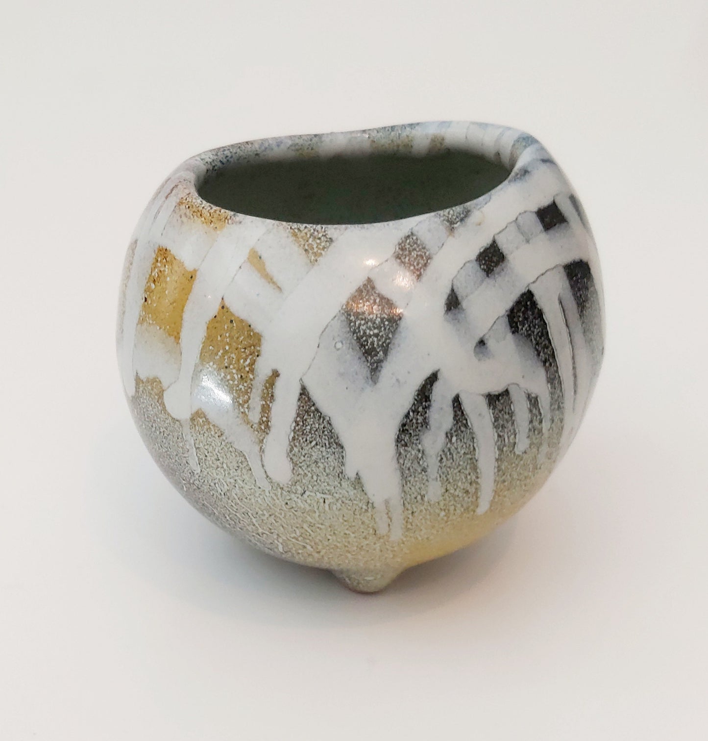 Handmade Ceramic Bud Vase: Multicolored Glazed Clay Decor