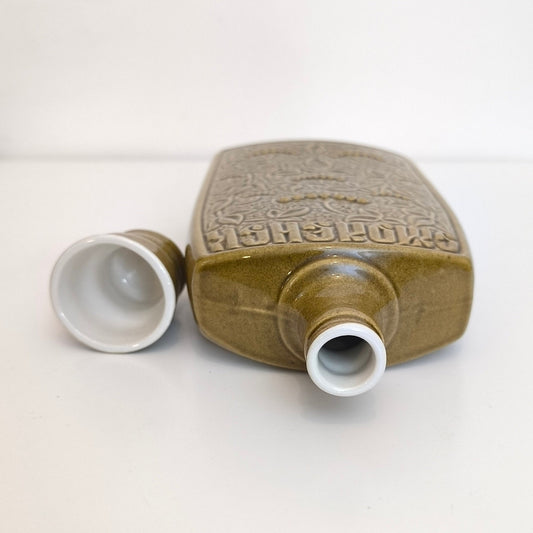 Decorative Decanters Ceramic, Liquor Bottles, Decanter, Shtof Smolensk and Small Container From Soviet Union Clay, Eco Reuse 1970s