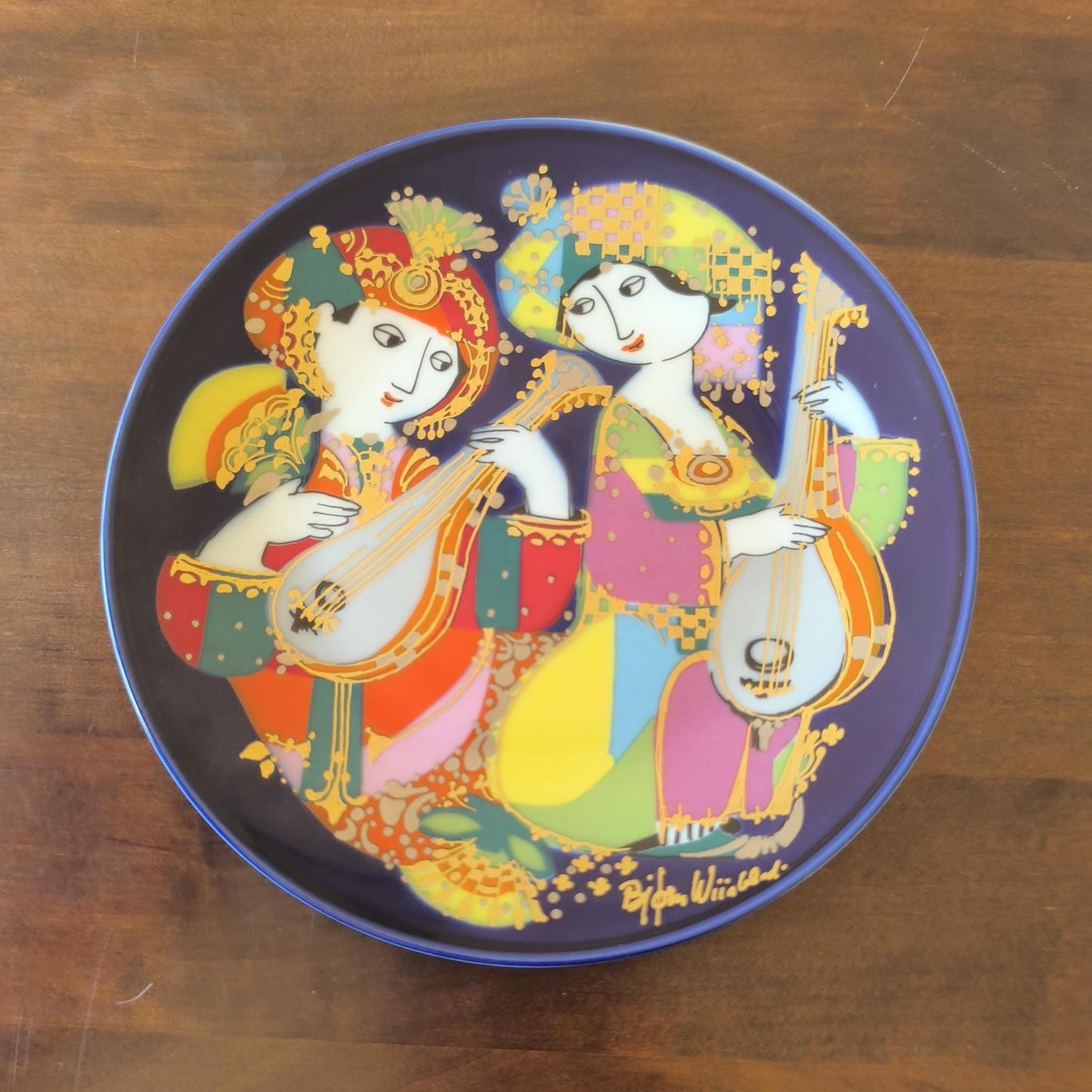 Oriental Night Music Plate, Mandolin Player Rosenthal 1976