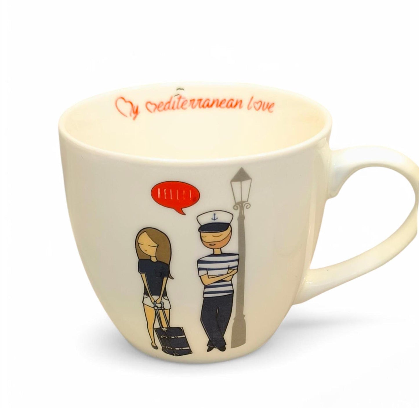 Set of Two Croatian Porcelain Cups with Captain’s Love Adventures, 2000s