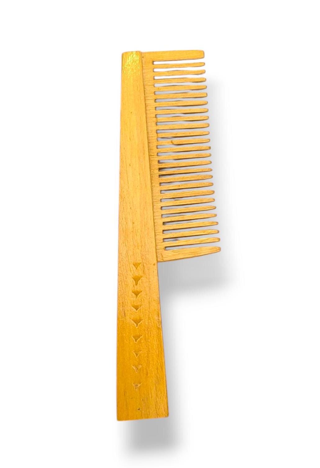 Handmade Antique Wooden Comb, Lithuania 1970s