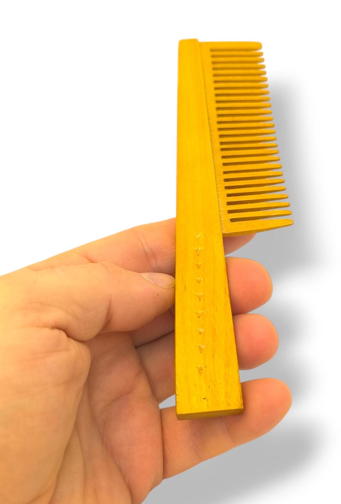 Handmade Antique Wooden Comb, Lithuania 1970s