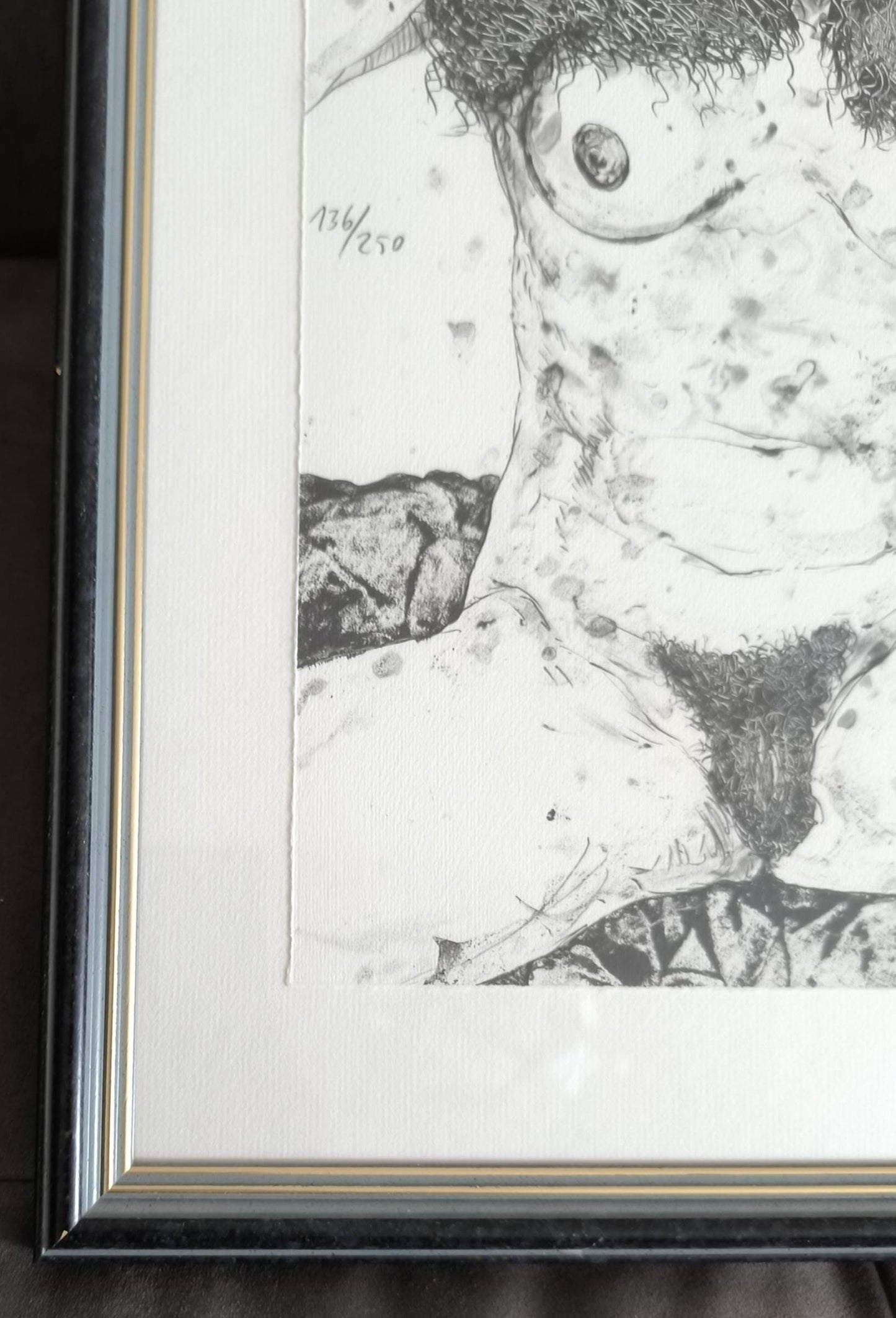 Erhard Göttlicher "Nude" Signed Lithograph 136/250, 1997, Framed