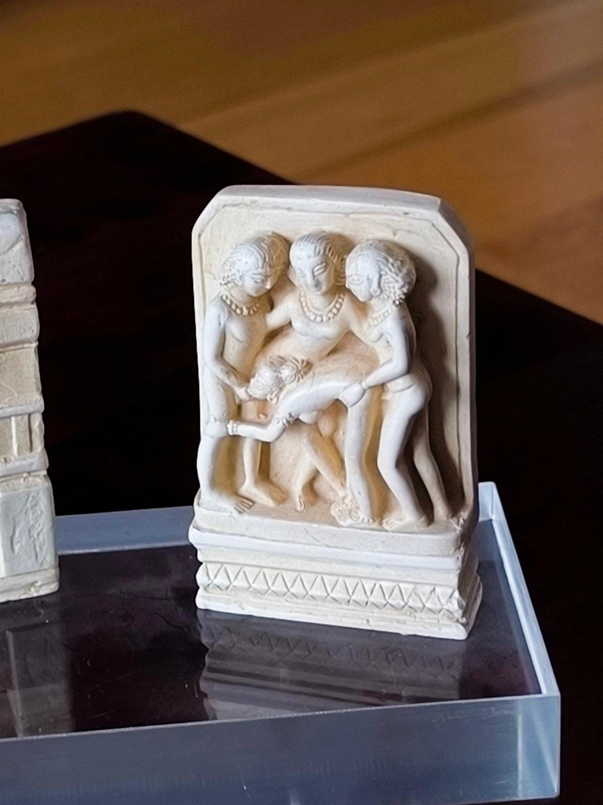 Kama Sutra Triptych Replica Polymer Resin 1970