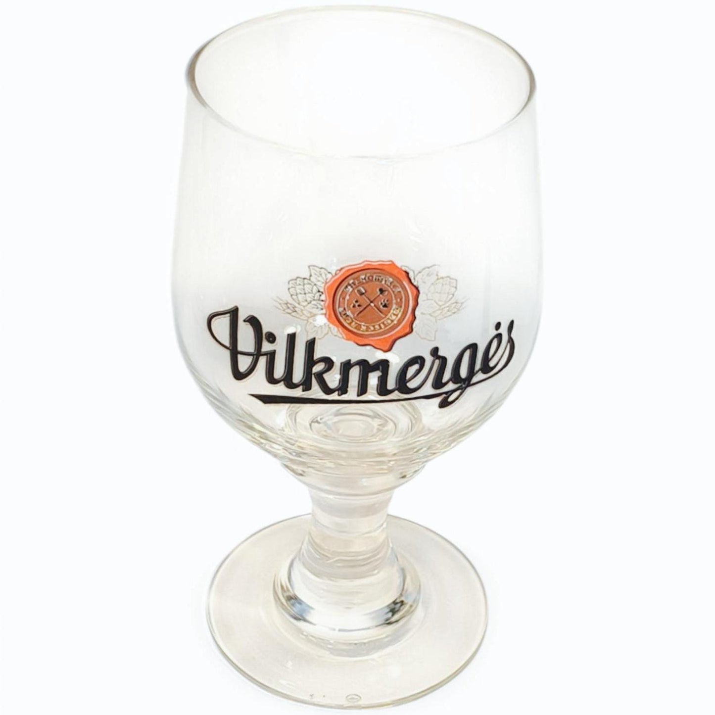 Set of 6 Tall 0.5 L Vilkmerges Beer Glasses, Original Lithuania