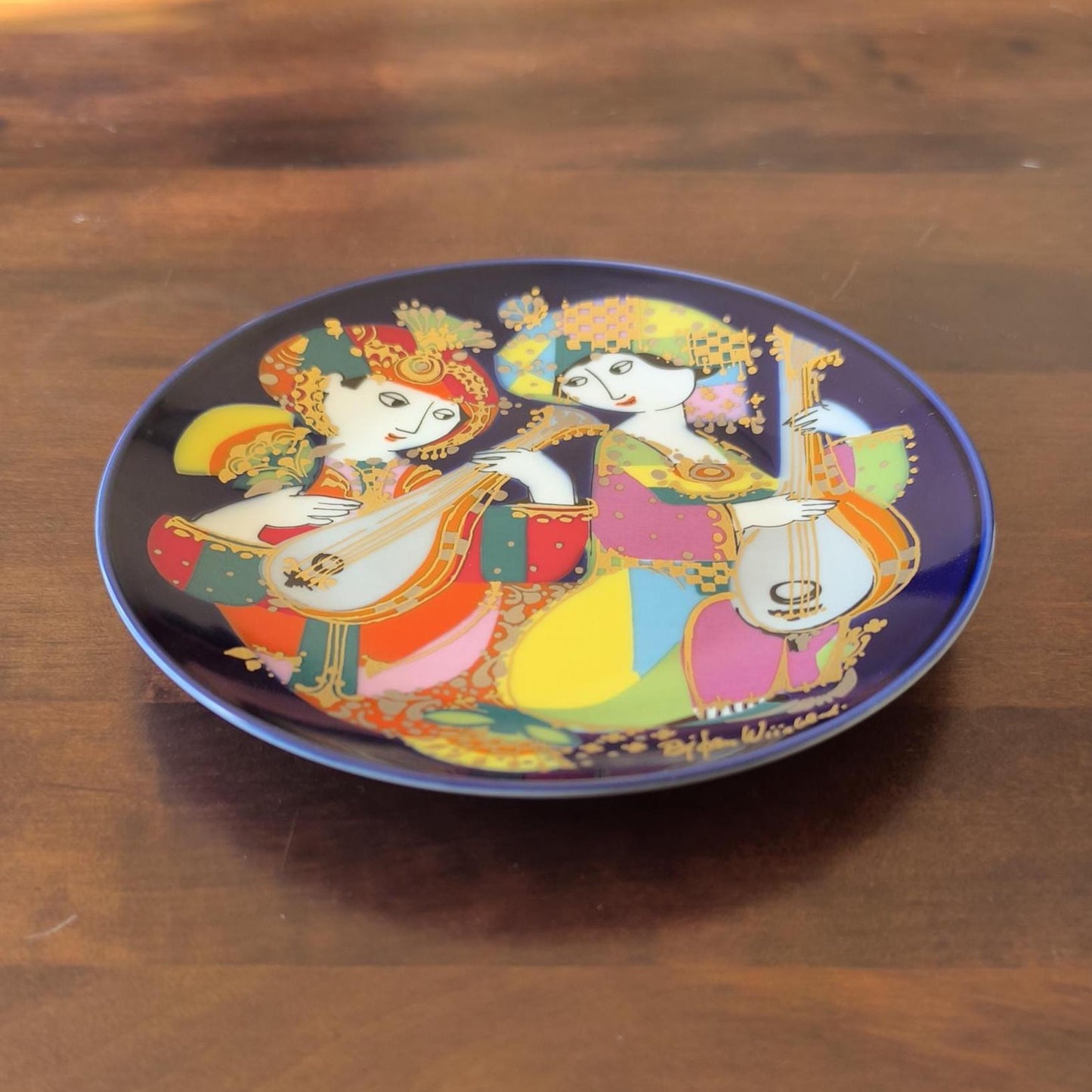 Oriental Night Music Plate, Mandolin Player Rosenthal 1976