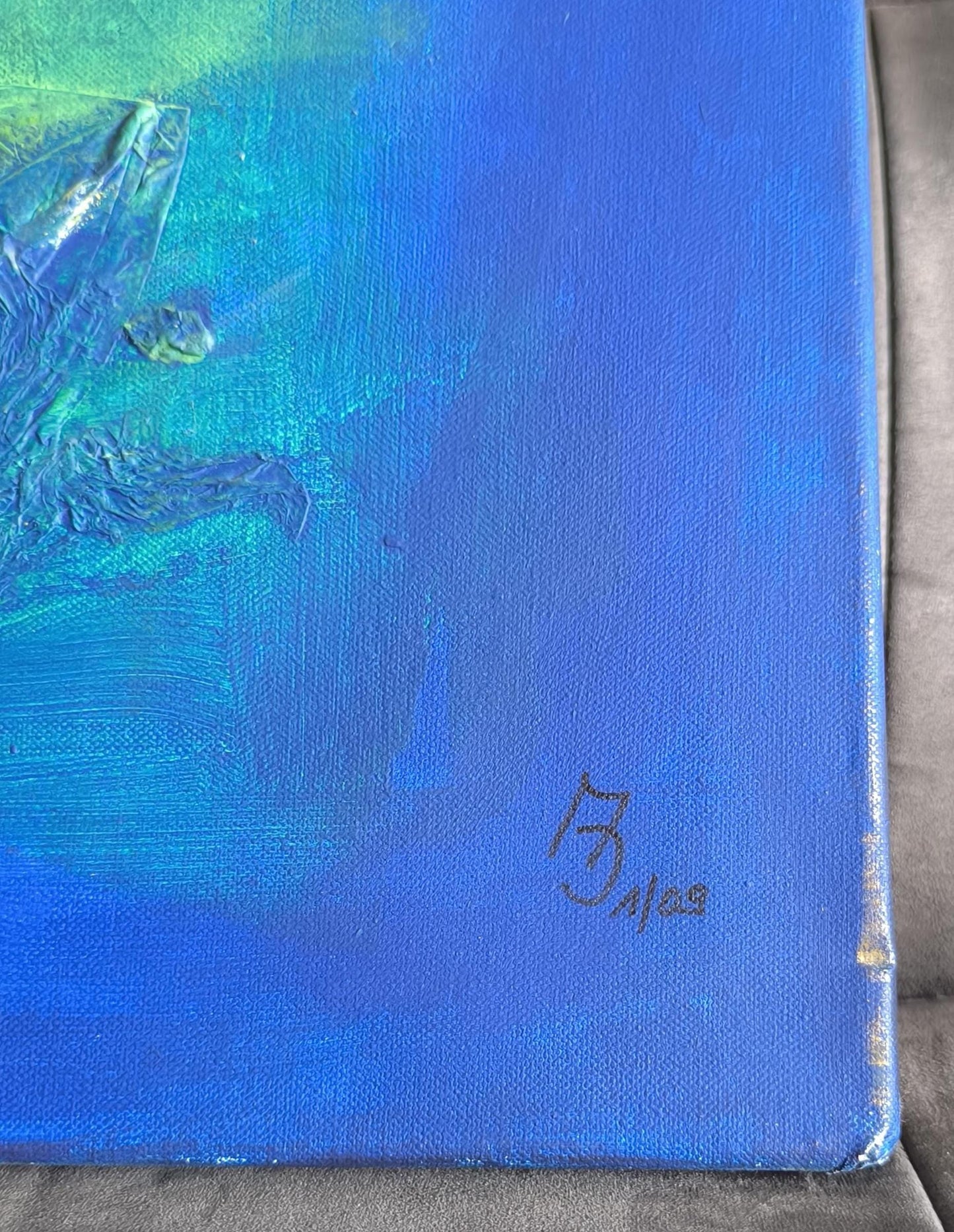 Acrylic on Canvas, Phoenix by Angelika Dampfer Signed Pre-1990