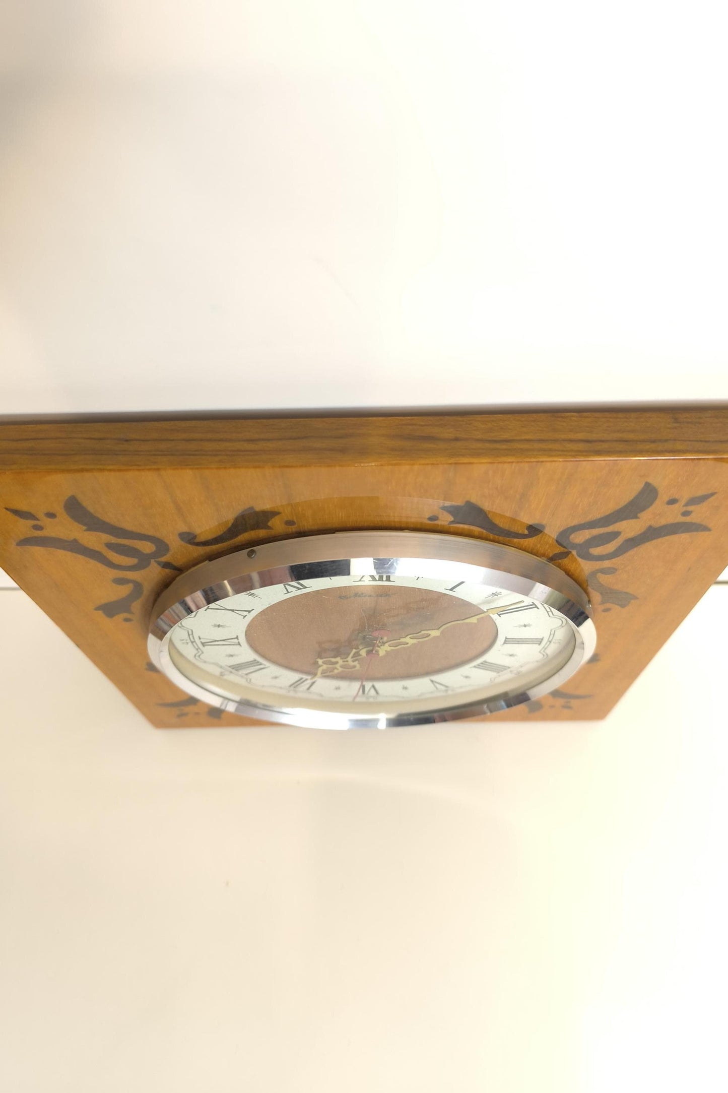 Wooden Wall Clock Mayak Collectible 1980s Soviet Wall Clock