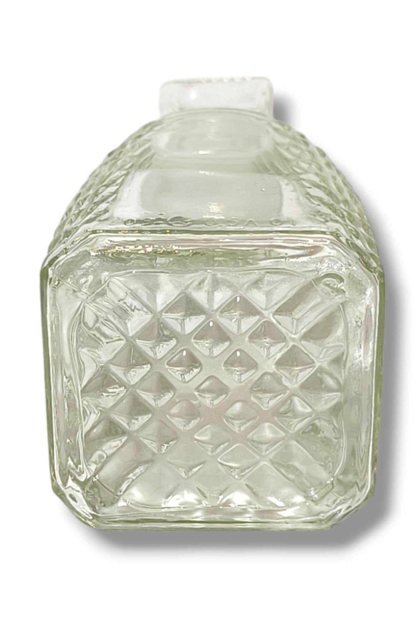 Original Clear Square Glass Retro Bottle, Empty 500 ml
