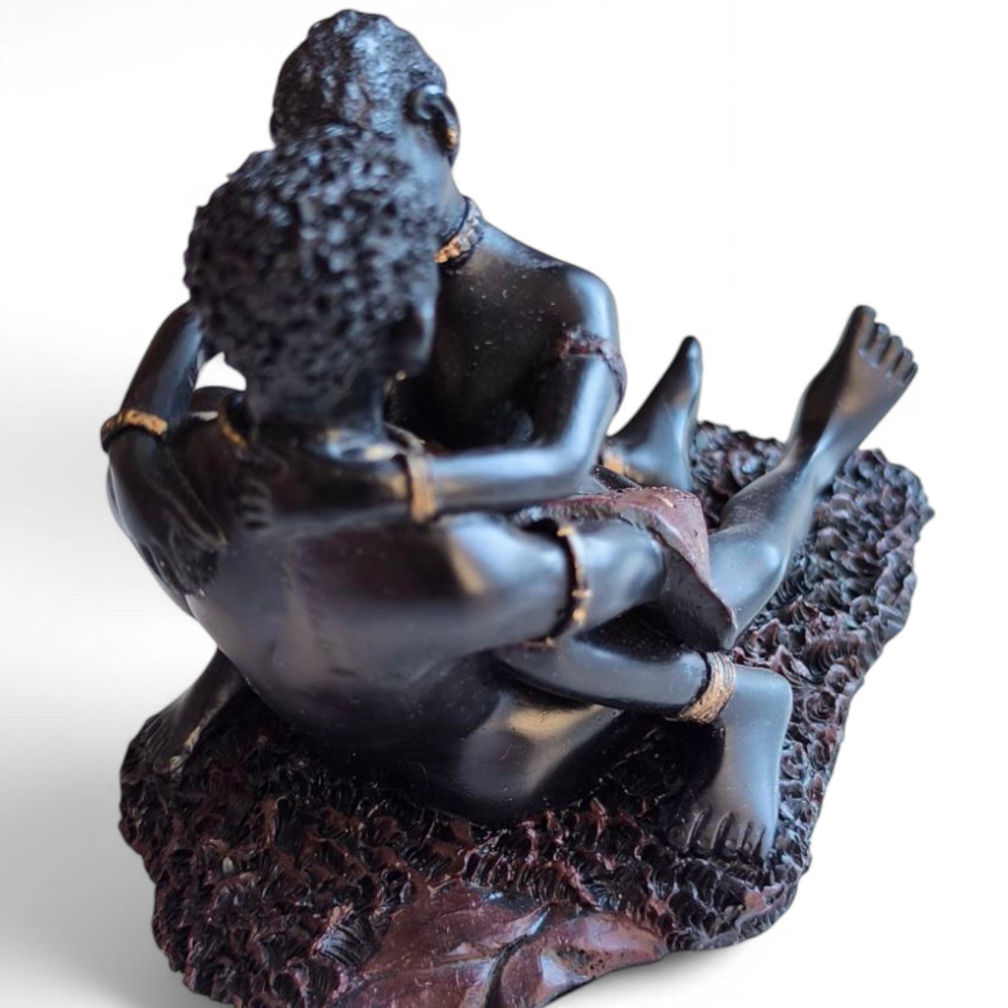 Collectible Erotic Sculpture, African Couple, 1980s Home Decor