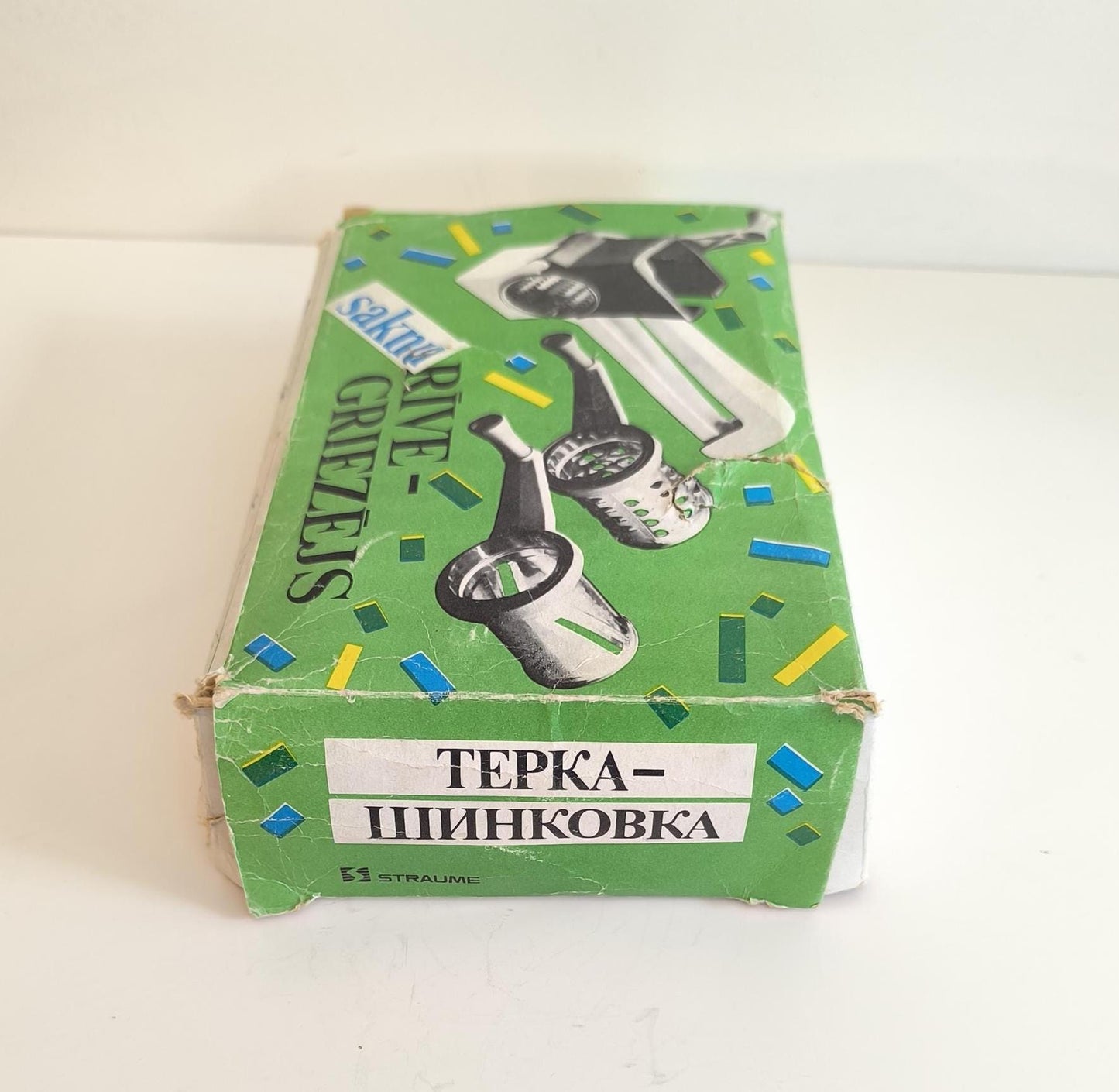 Vintage Vegetable Grater Shredder, Original Packaging, Straume Latvia 1984