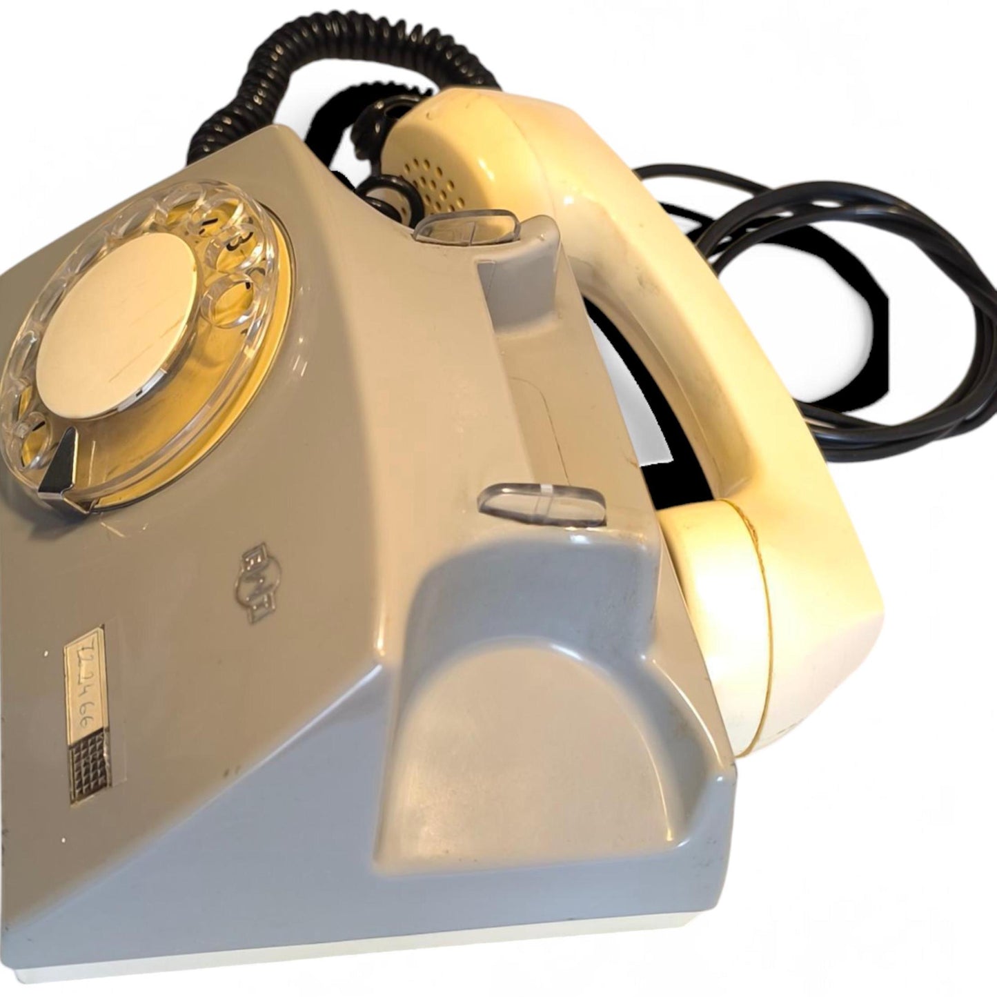 Gray & White Fixed-Line Analog Rotary Phone – Telkom RWT Aster 72 (1980)