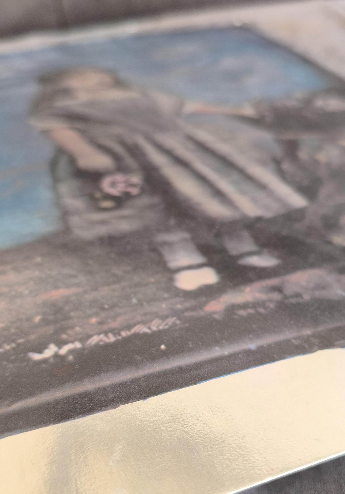 Silvered Daguerreotype of Young Lady Painting by Kilburn, 1980s Print