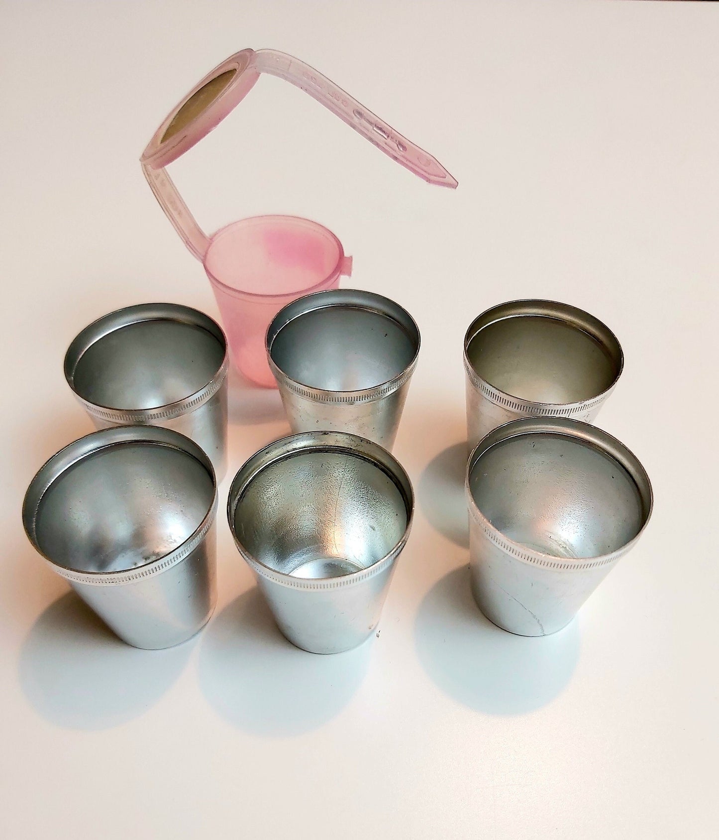 Six Travel Drinking Glasses Set: Best Gifts for Him, Home Gift, Gift for Her - Aluminum Cups. Minimalist Design.