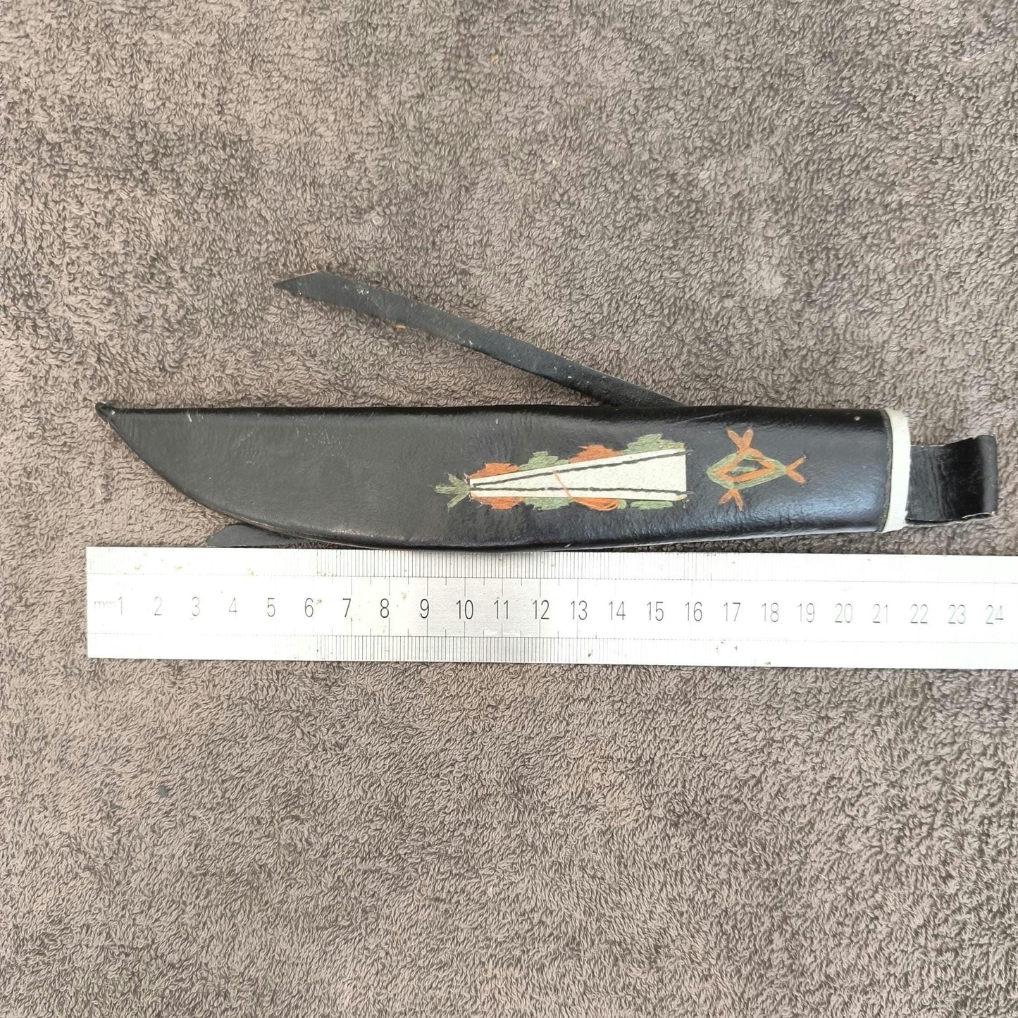 Leather Sheath for Uzbek National Knife Pchak, Soviet Union.