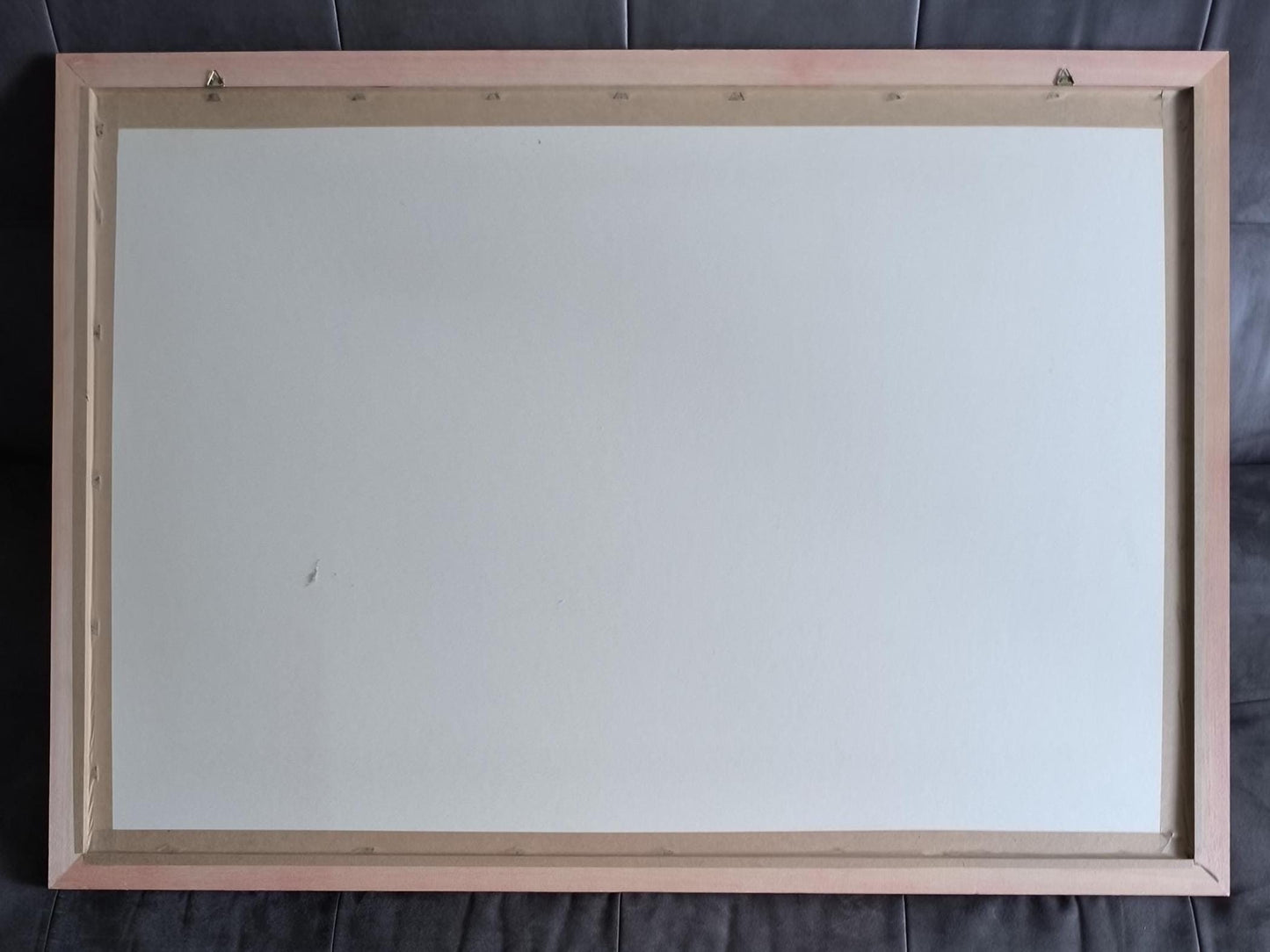 M. F. Husain Lithograph: "Blue Elephant and Red Figure", Signed & Framed