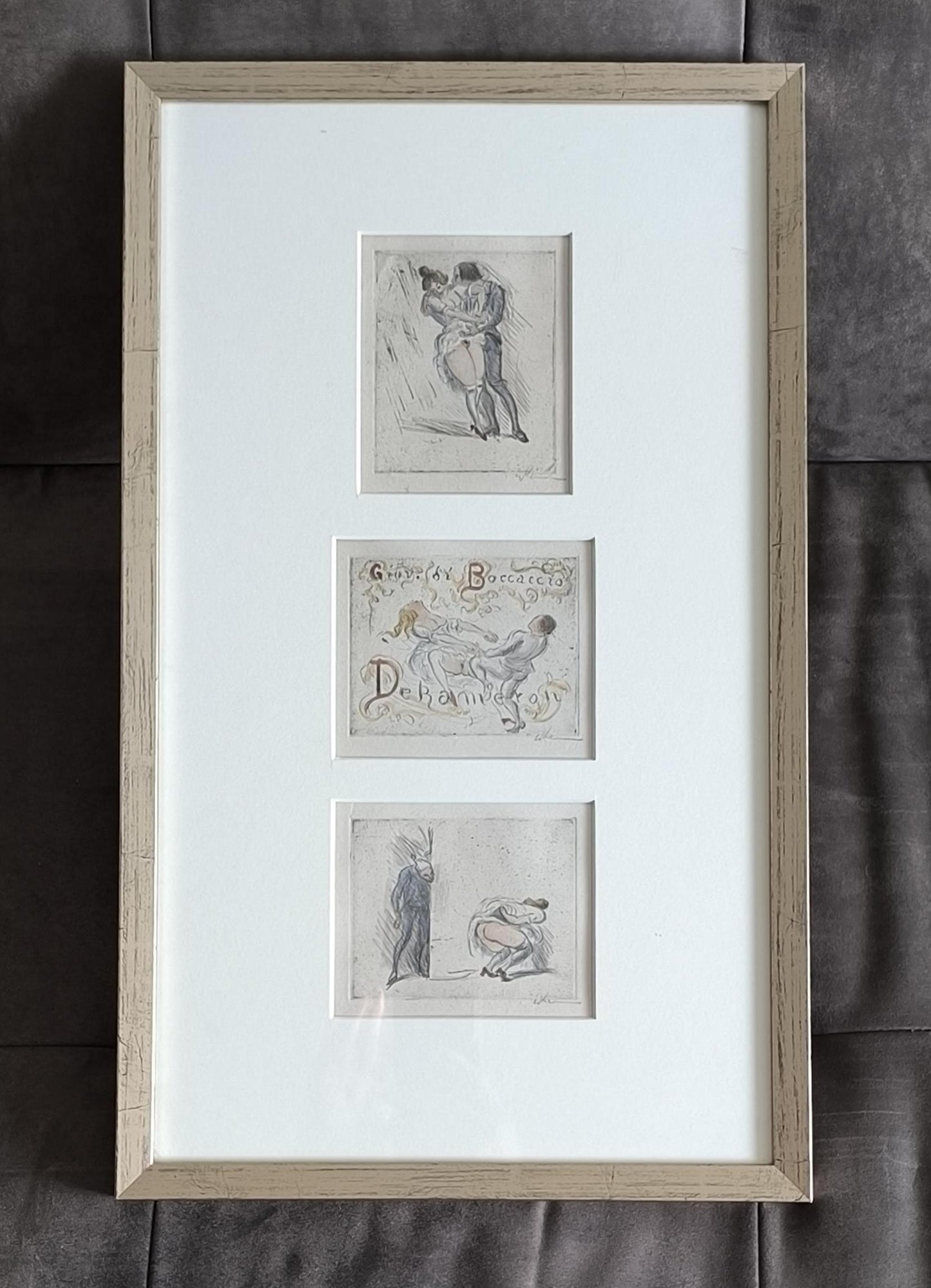 Erotic Etchings, Set of Three, Walter Klemm, Decameron 1922