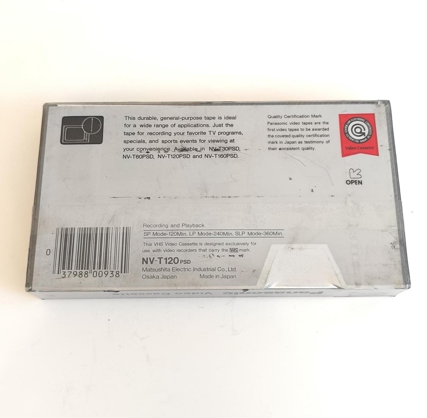 Collection Panasonic Blank VHS Tapes P-STD T-120, Japan 1986