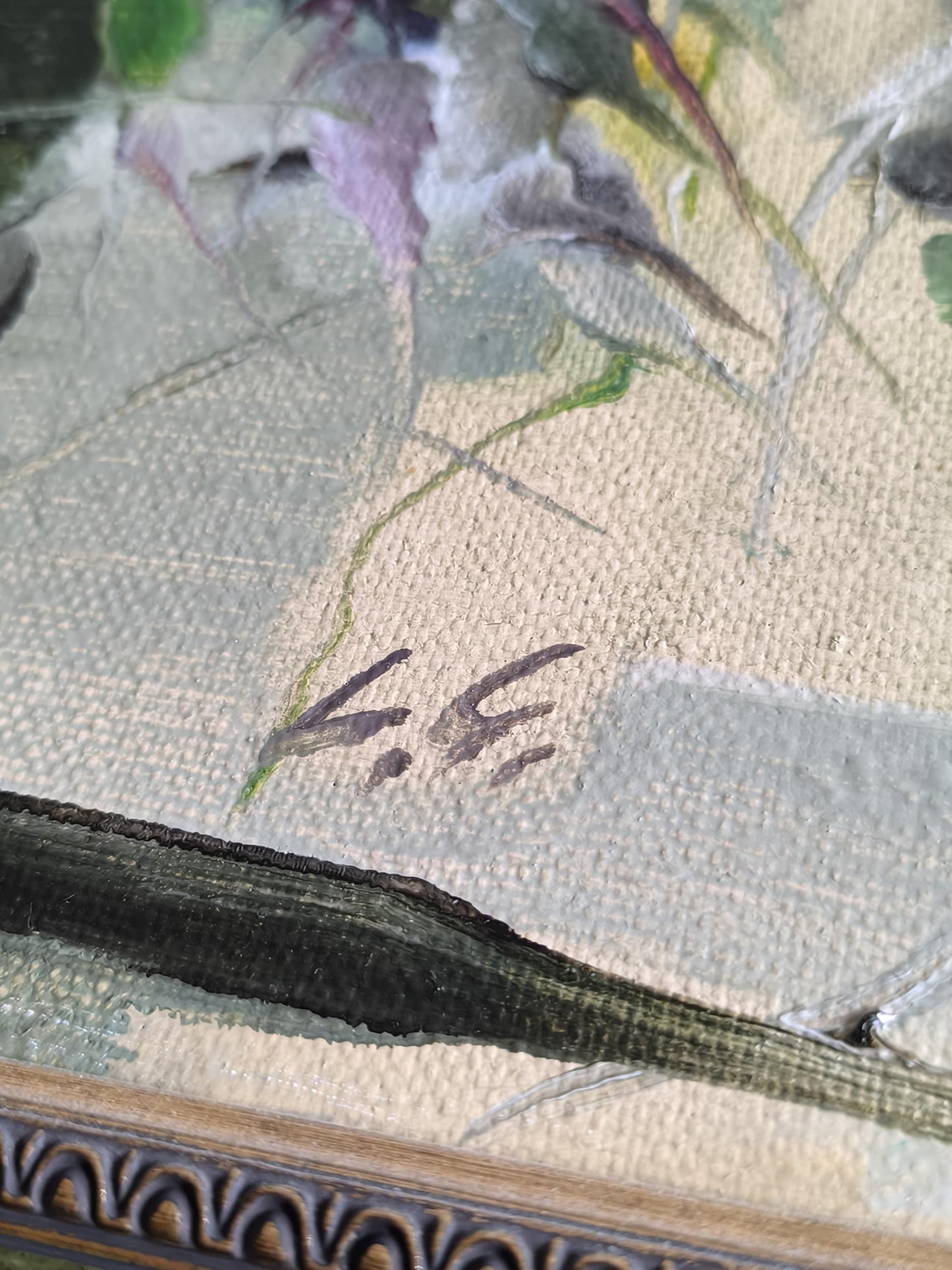 Large Still Life by Lione Grigaliunaite, Oil on Canvas, Signed, 1991