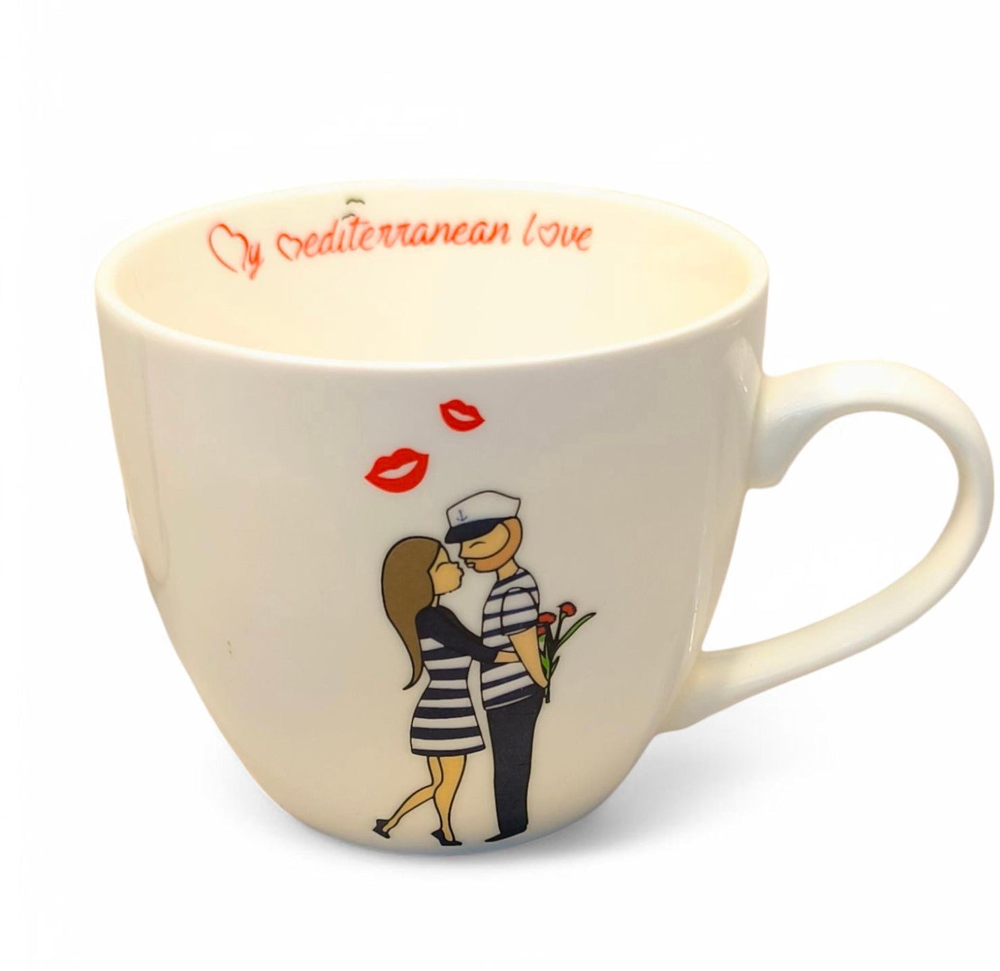 Set of Two Croatian Porcelain Cups with Captain’s Love Adventures, 2000s