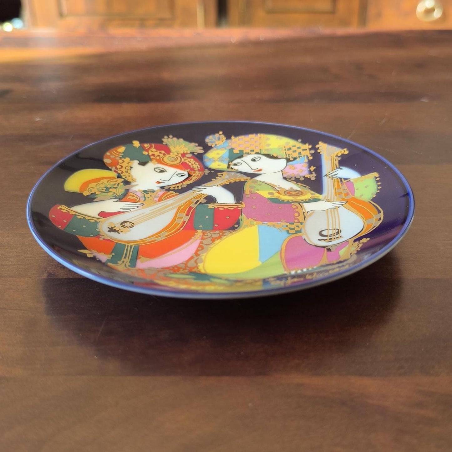 Oriental Night Music Plate, Mandolin Player Rosenthal 1976