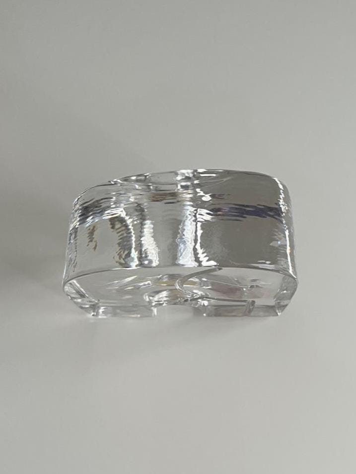 Clear Glass Paperweight Magnet Shape Elephant Figurine Sweden 1990s