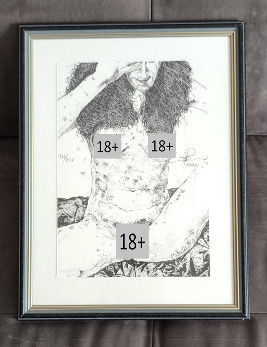 Erhard Göttlicher "Nude" Signed Lithograph 136/250, 1997, Framed