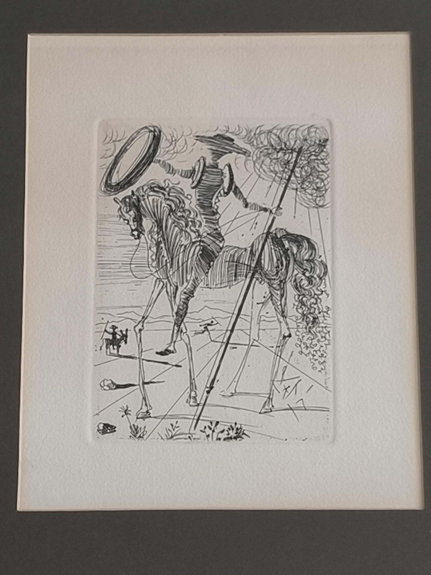 Salvador Dalí Signed Etching "Don Quixote" with Certificate, Templeton & Rawlings