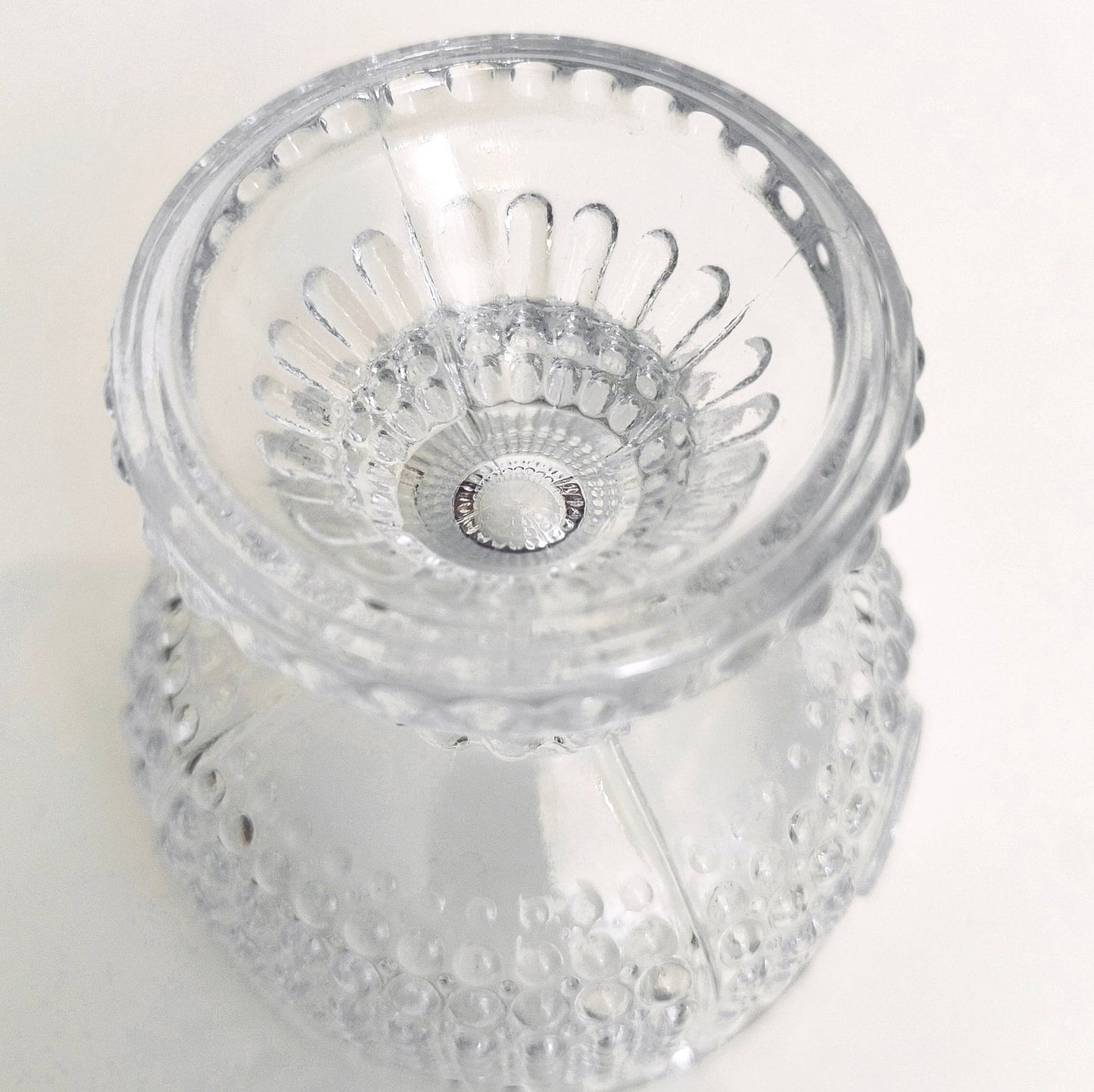 Set of 4 Ice Cream Cups, Pressed Glass Dessert Cups, Designed by Adolf Matura, Libochovice Glassworks, 1970s, Czechoslovakia