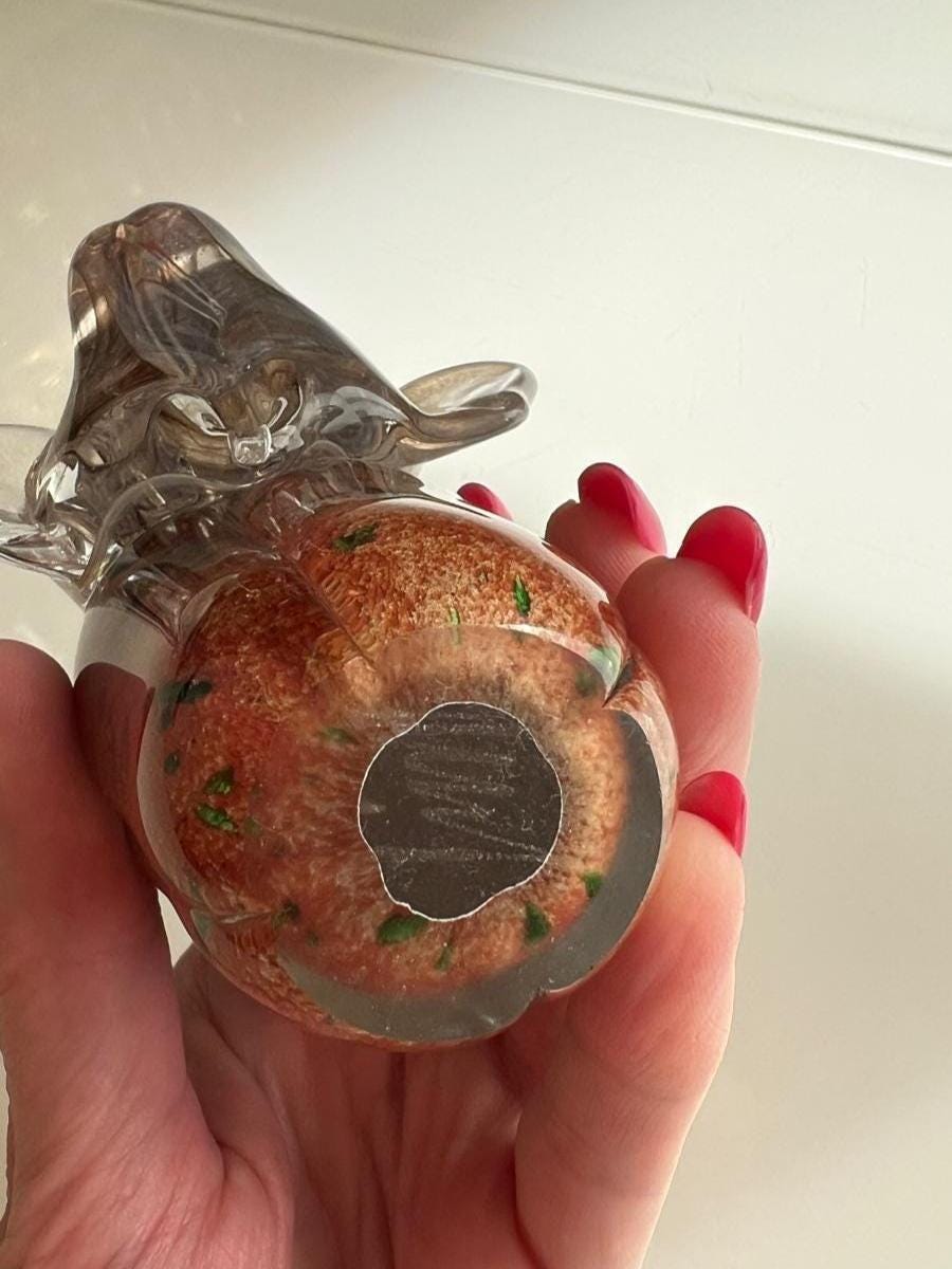 Glass Elephant MTARFA Malta Color Sculpture 1980