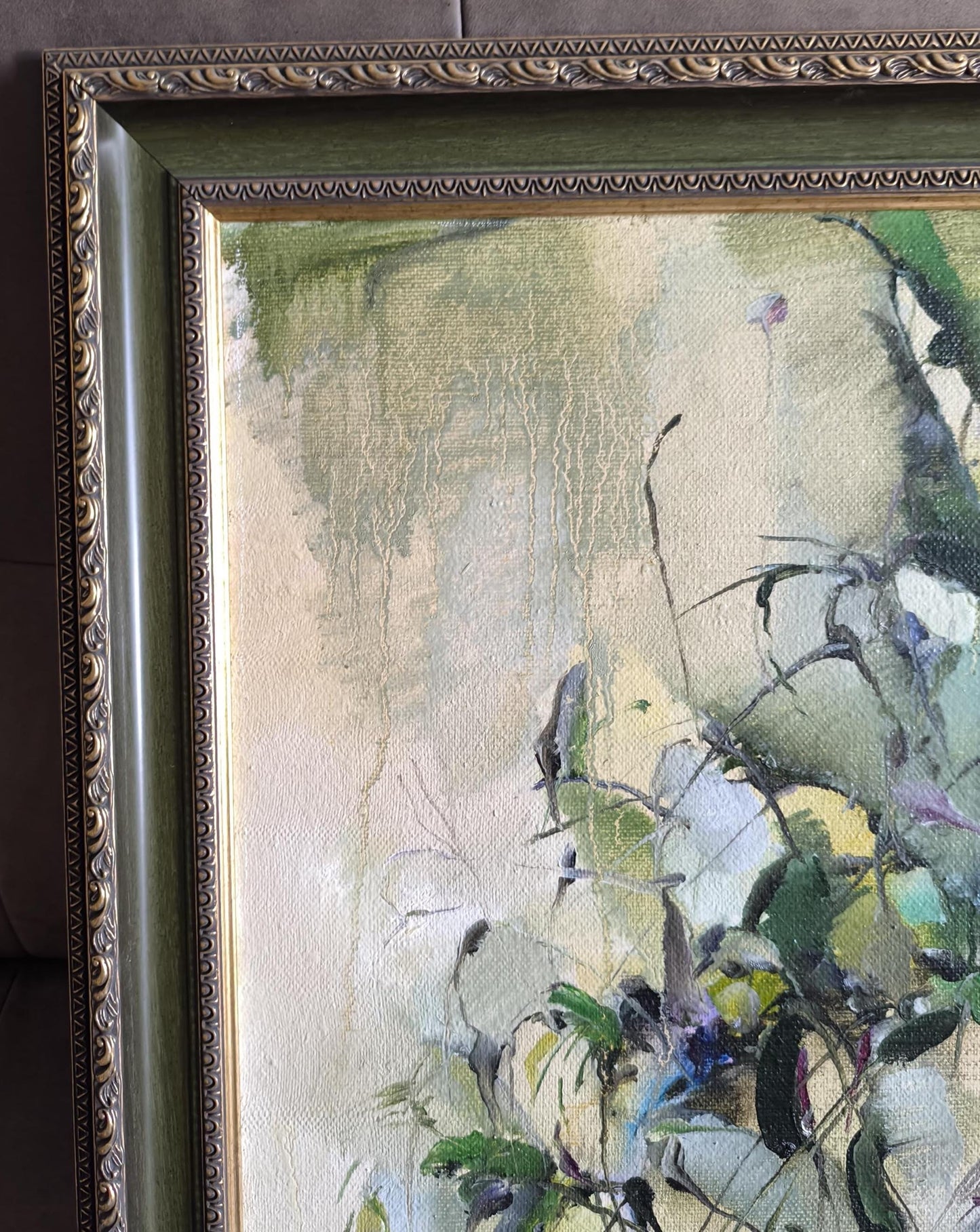 Large Still Life by Lione Grigaliunaite, Oil on Canvas, Signed, 1991