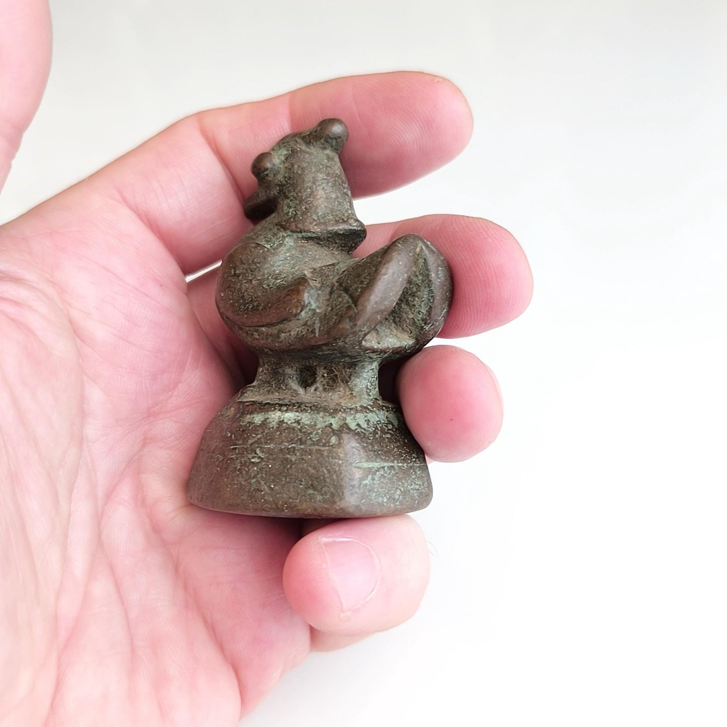Small Bronze Burmese Asian Weight – Hantha Bird, 1800s