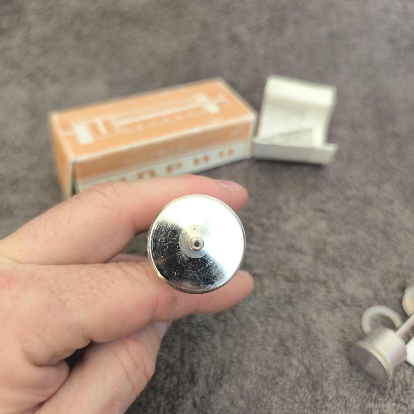 Medical 1990s Hypodermic Injection Syringe, Stainless Steel with Glass Body in Box, 20 ml, Unused Made in USSR