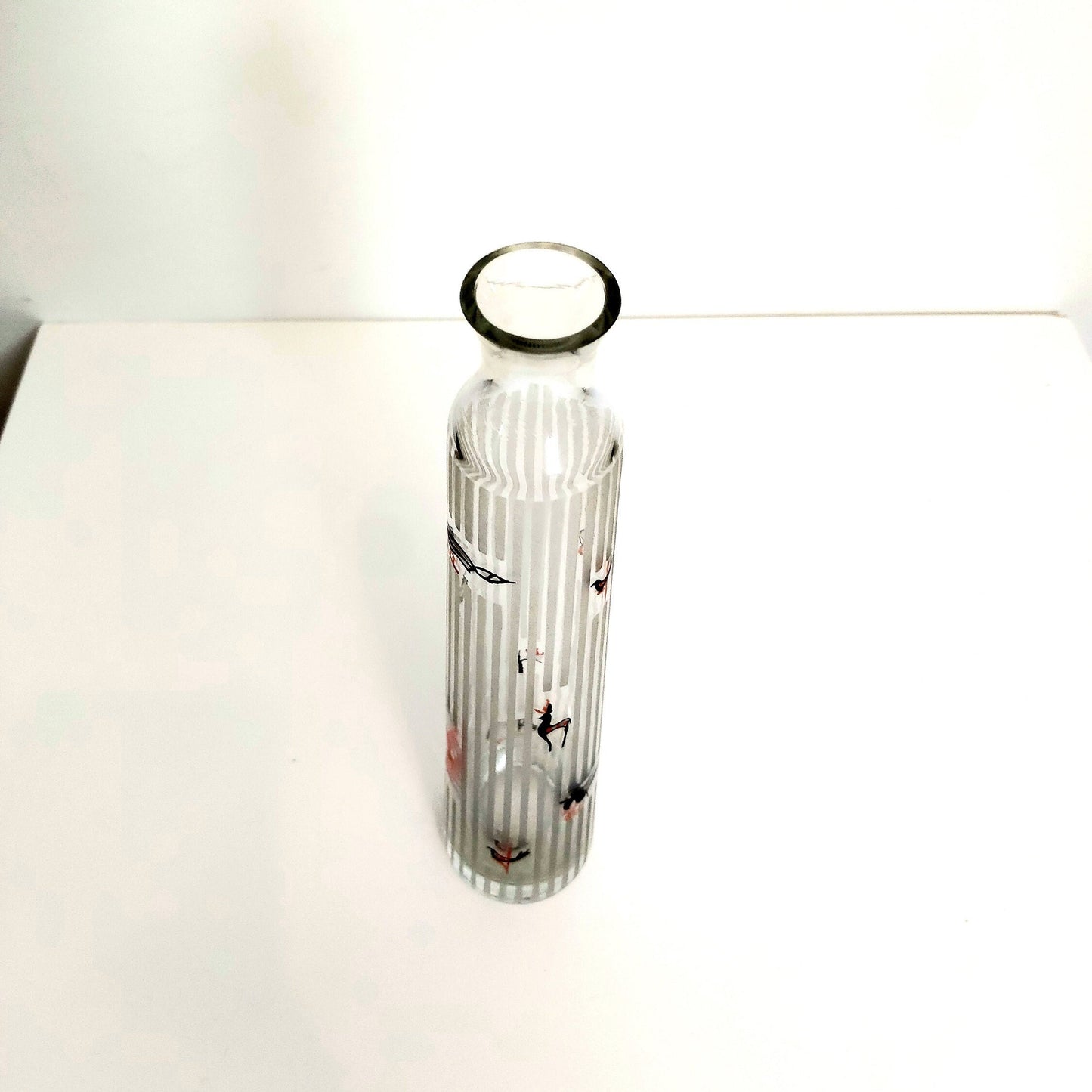 Patterned Glass Vase: Scandinavian Clear Vase