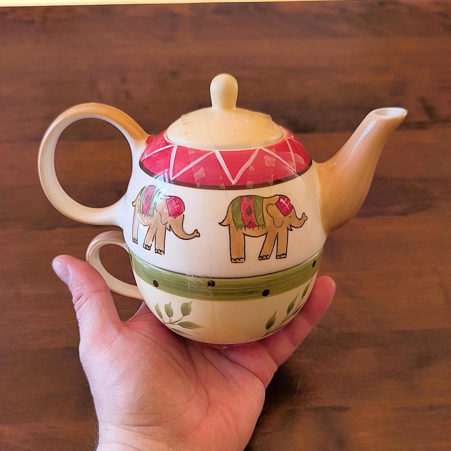 Porcelain Tea For One Set Elephant Motif Germany 1990