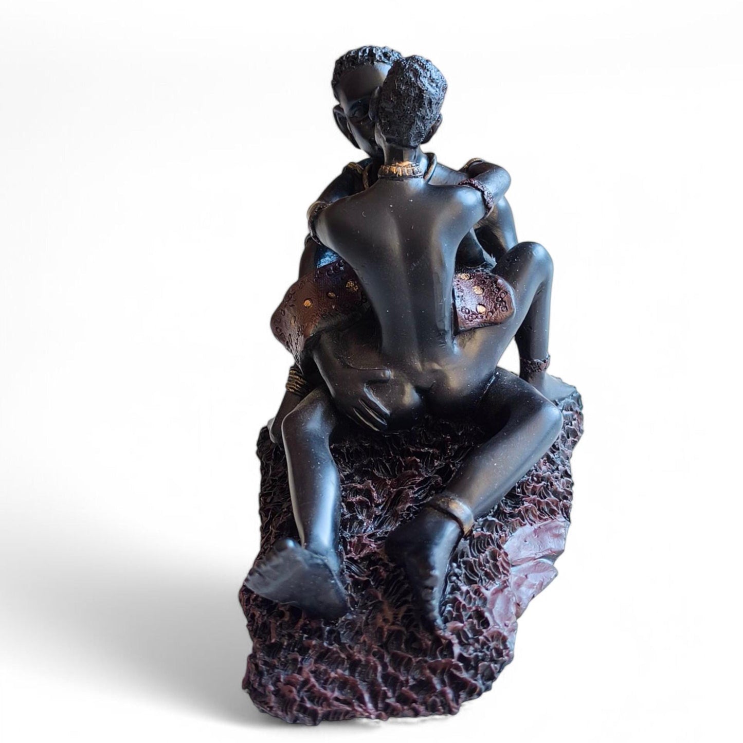 Collectible Erotic Sculpture, African Couple, 1980s Home Decor
