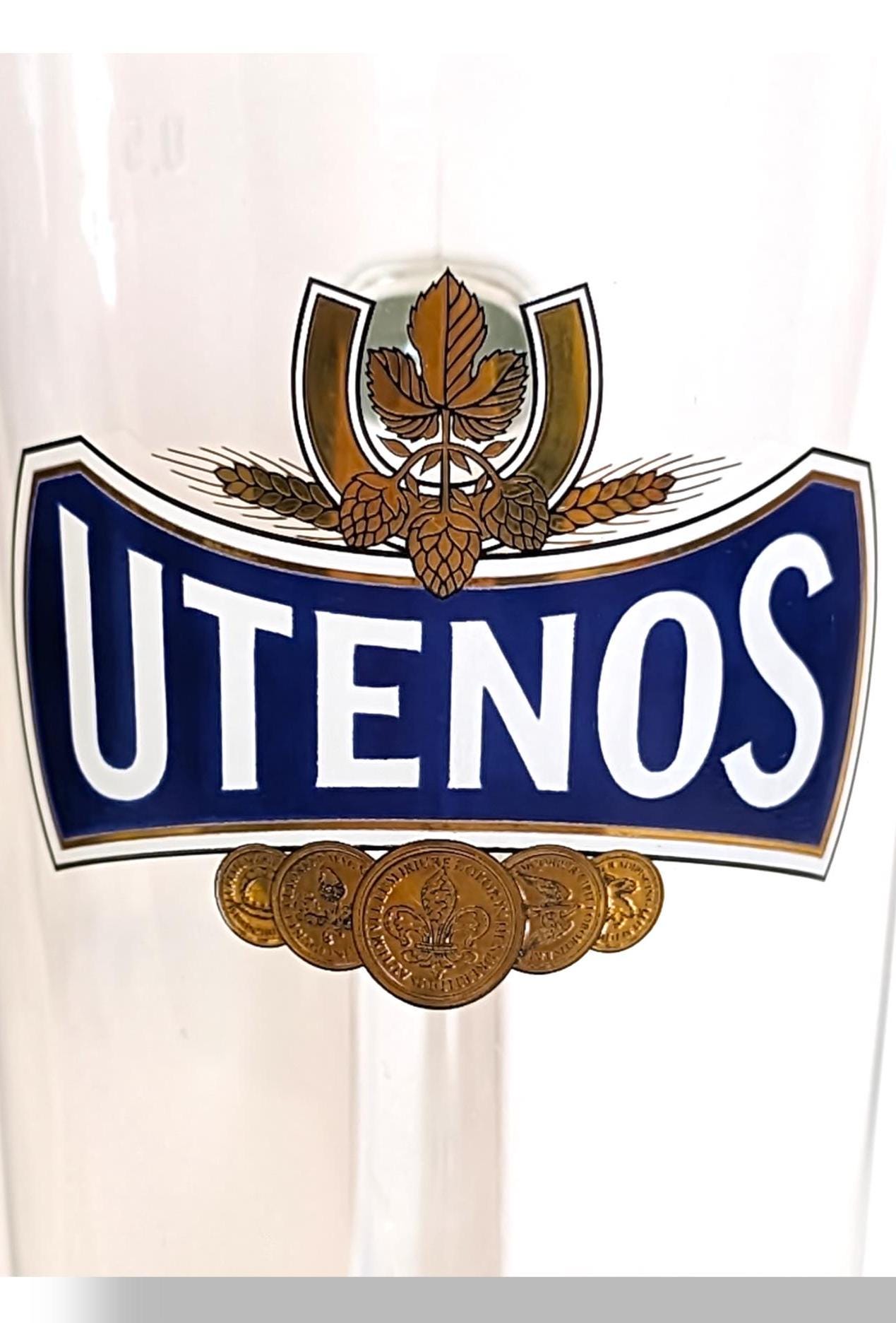 Utenos Beer Glass: Lithuanian Collectible Stein (0.5L)