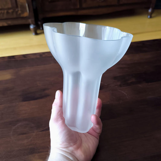 Satin Glass Vase Tulip Rosenthal, Tapio Wirkkala, 1980s