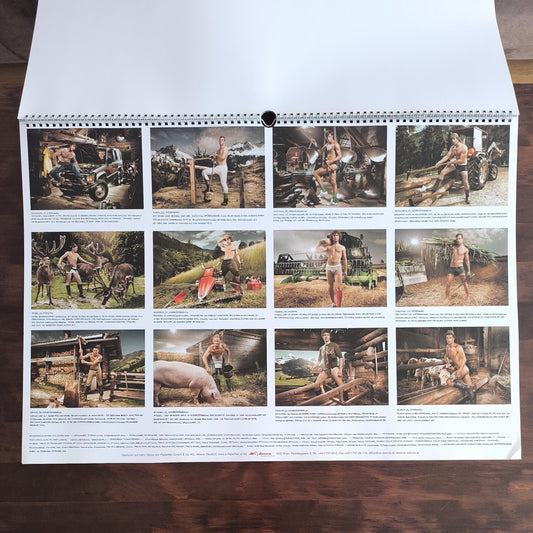 Jungbauernkalender Austrian Farmers Men Calendar