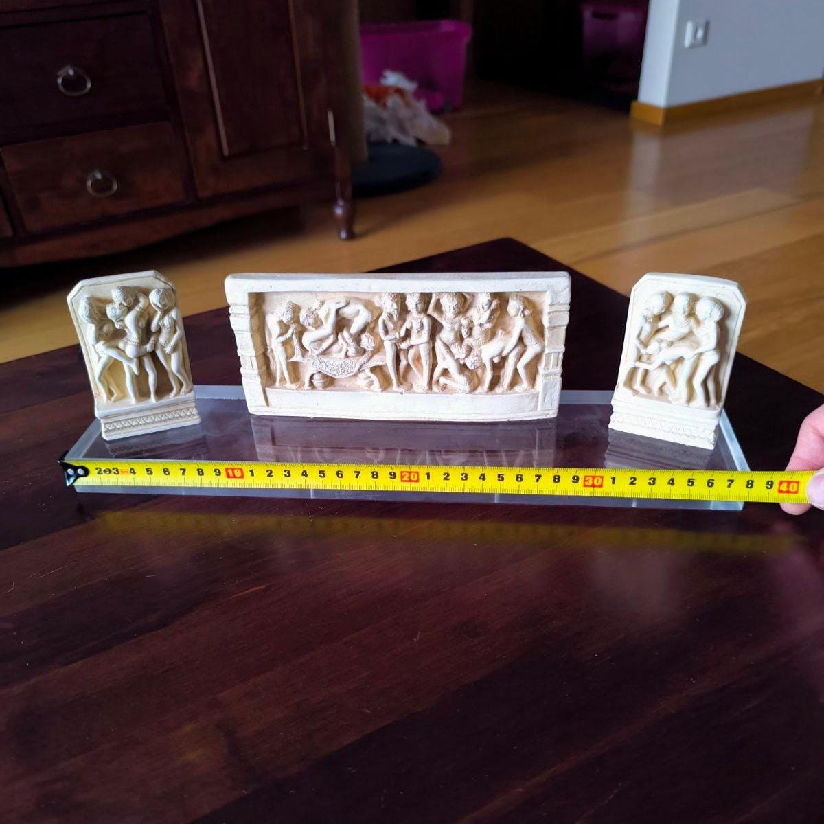 Kama Sutra Triptych Replica Polymer Resin 1970